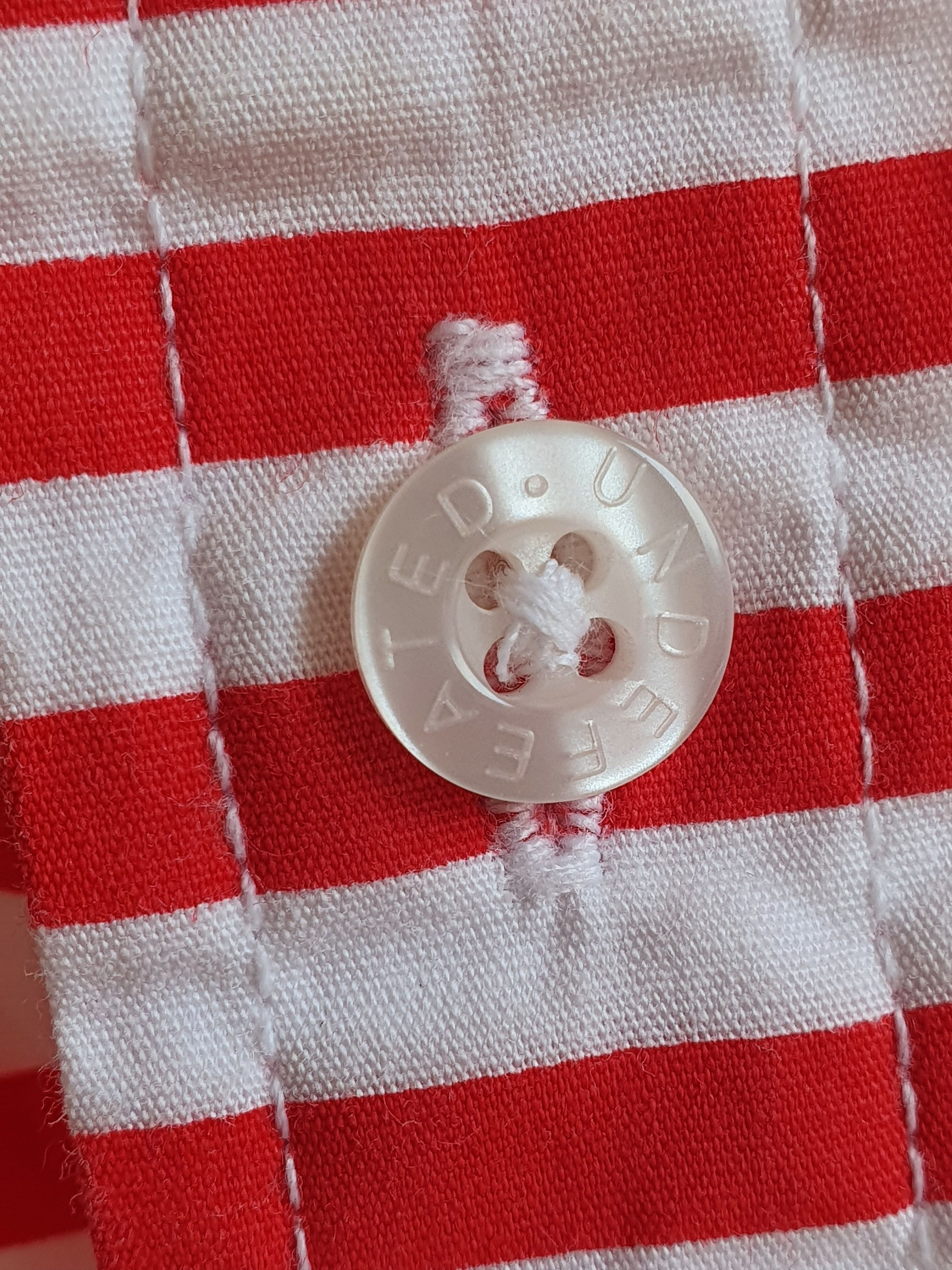 Undefeated Undefeated Red/White striped short sleeve button up shirt,S Size US S / EU 44-46 / 1 - 7 Thumbnail