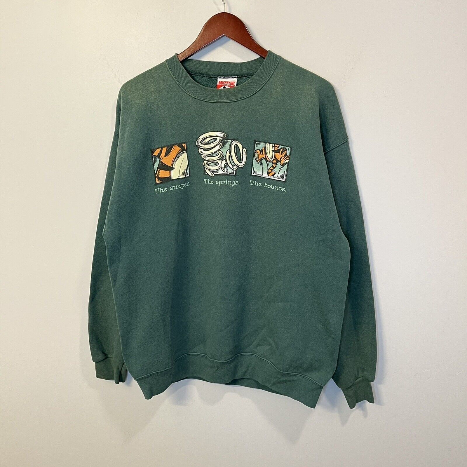 Vintage Vintage 90s Tigger Green Crewneck Sweater USA | Grailed