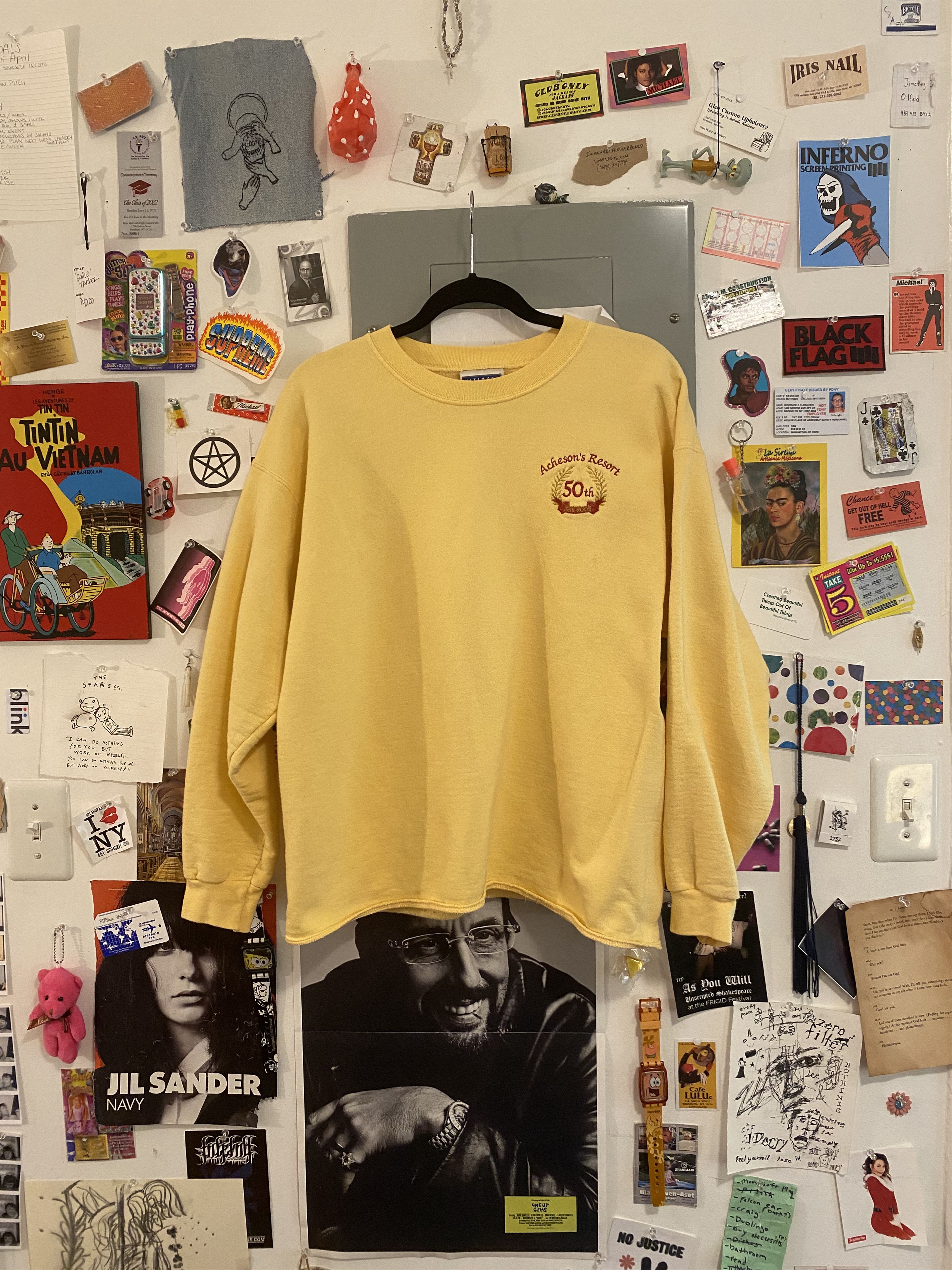 Vintage Left Chest Embroidered Logo Boxy Sweatshirt