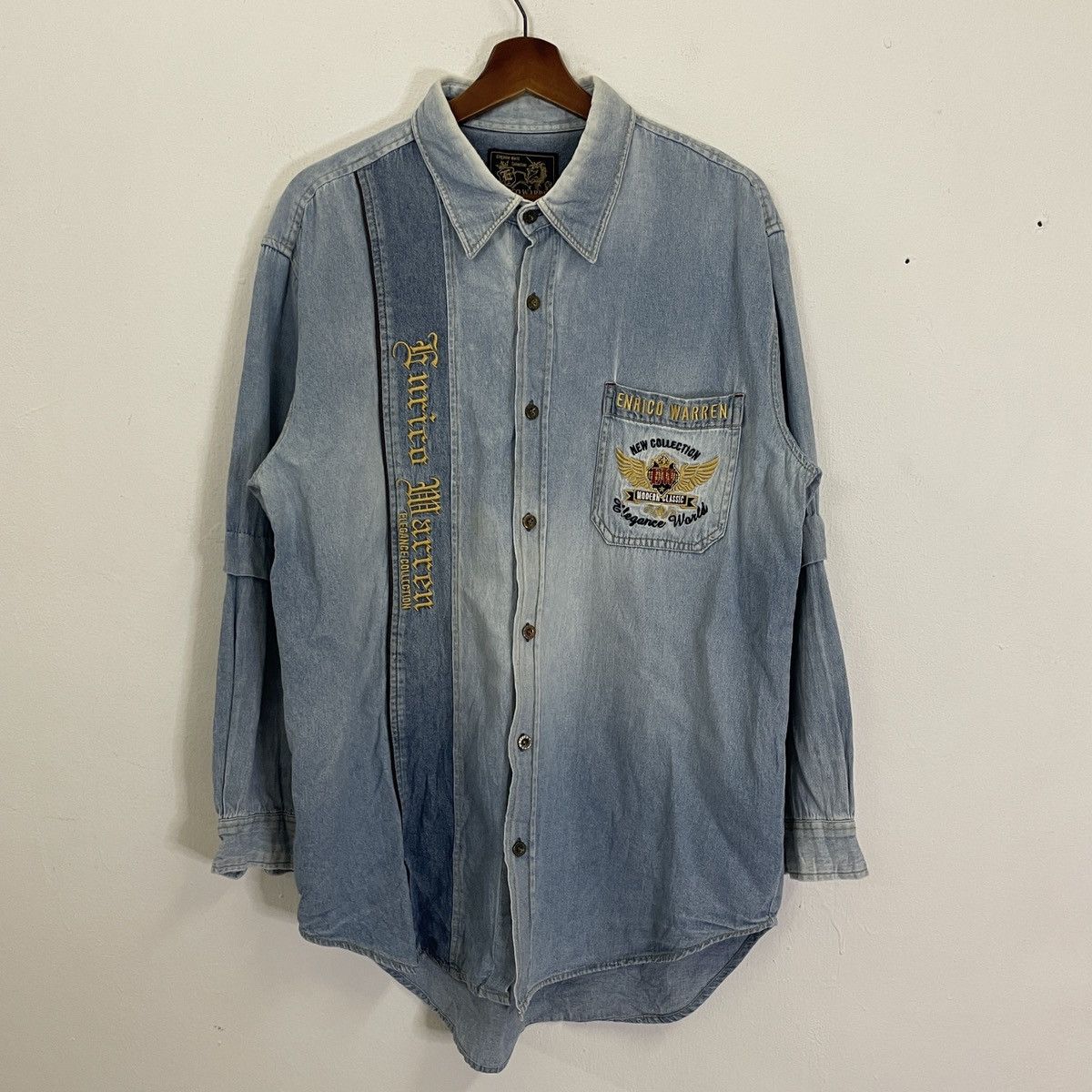 Vintage Vintage Enrico Warren Button Ups Shirt Size US L / EU 52-54 / 3 - 1 Thumbnail