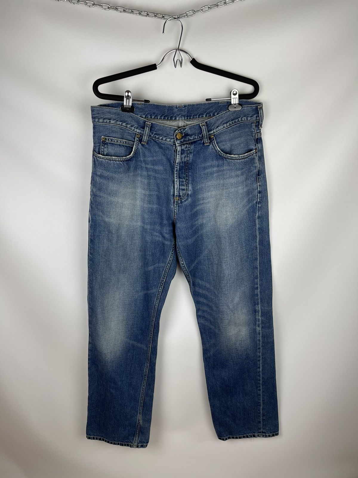 Carhartt Carhartt vintage Texas Pant blue denim jeans pants Size US 33 - 1 Thumbnail