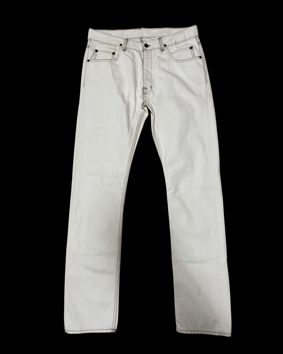 Rick Owens Drkshdw Rick owens BLEACH WEITE DETROIT CUT JEANS sz33 Size US 33 - 1 Thumbnail