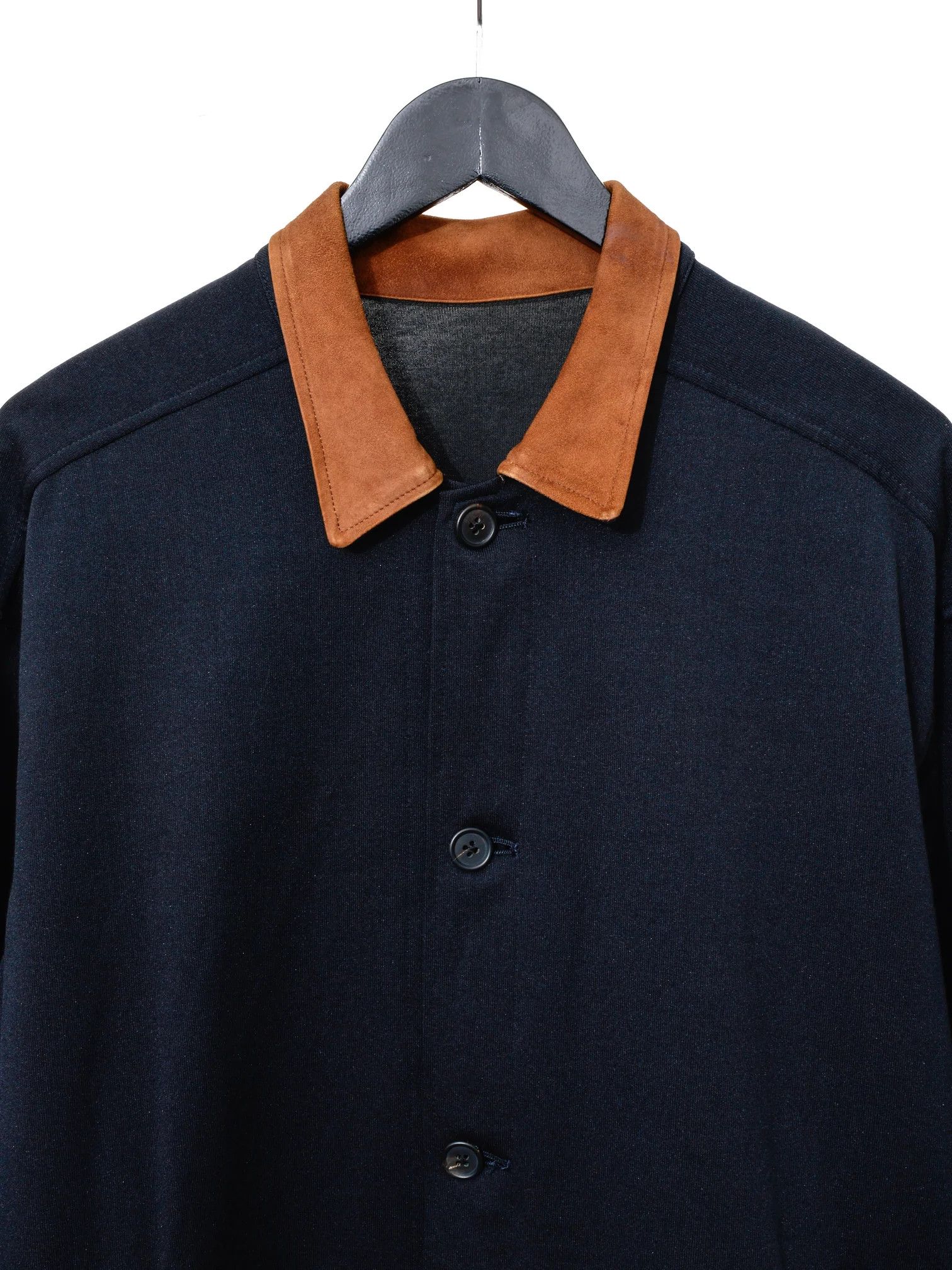 Y's for Men × Yohji Yamamoto Knit Jacket with Suede Collar Size US XL / EU 56 / 4 - 3 Thumbnail