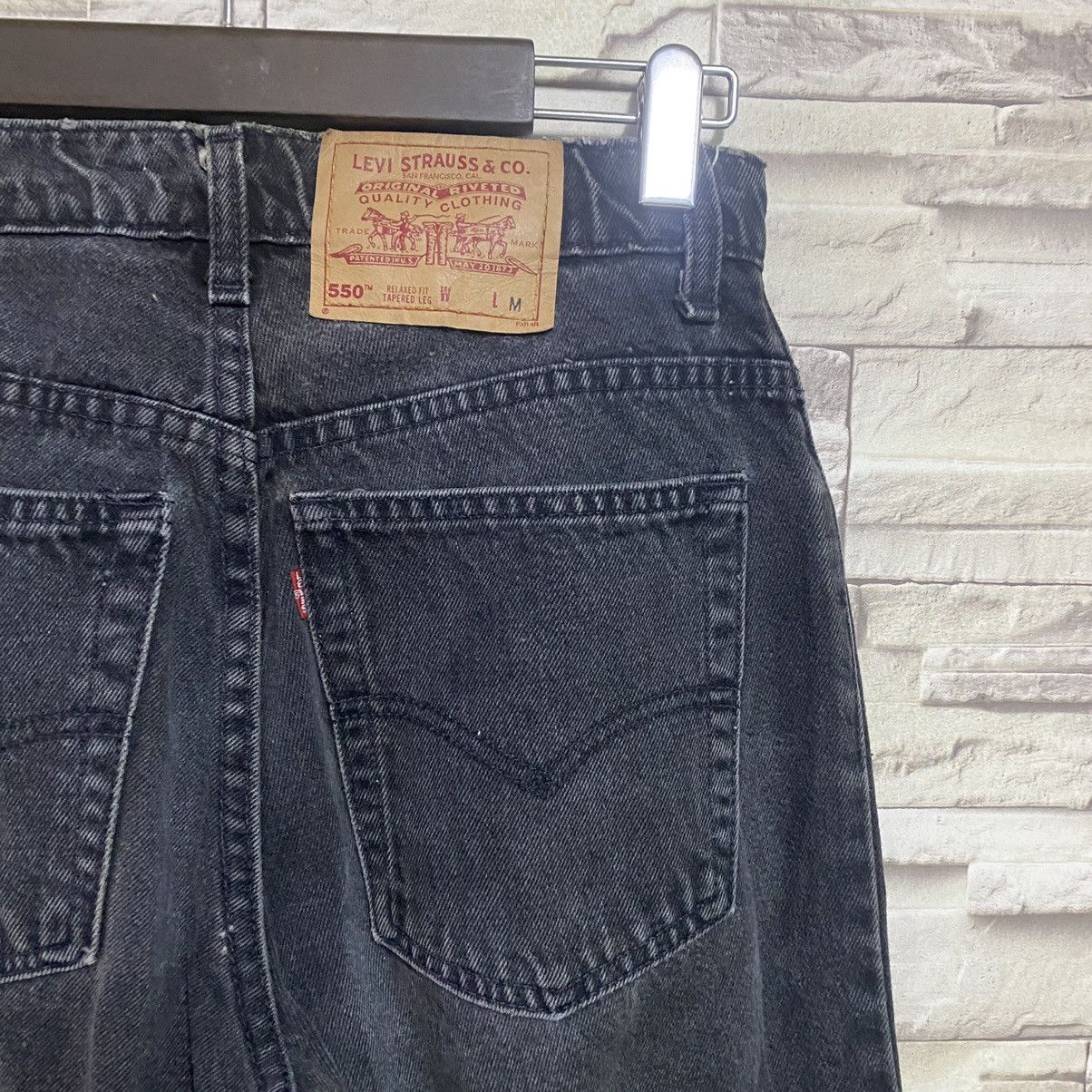 Levi's Vintage 90s Levis 550 Superblack Relaxed Fit Tapered Leg Size US 28 / EU 44 - 11 Thumbnail