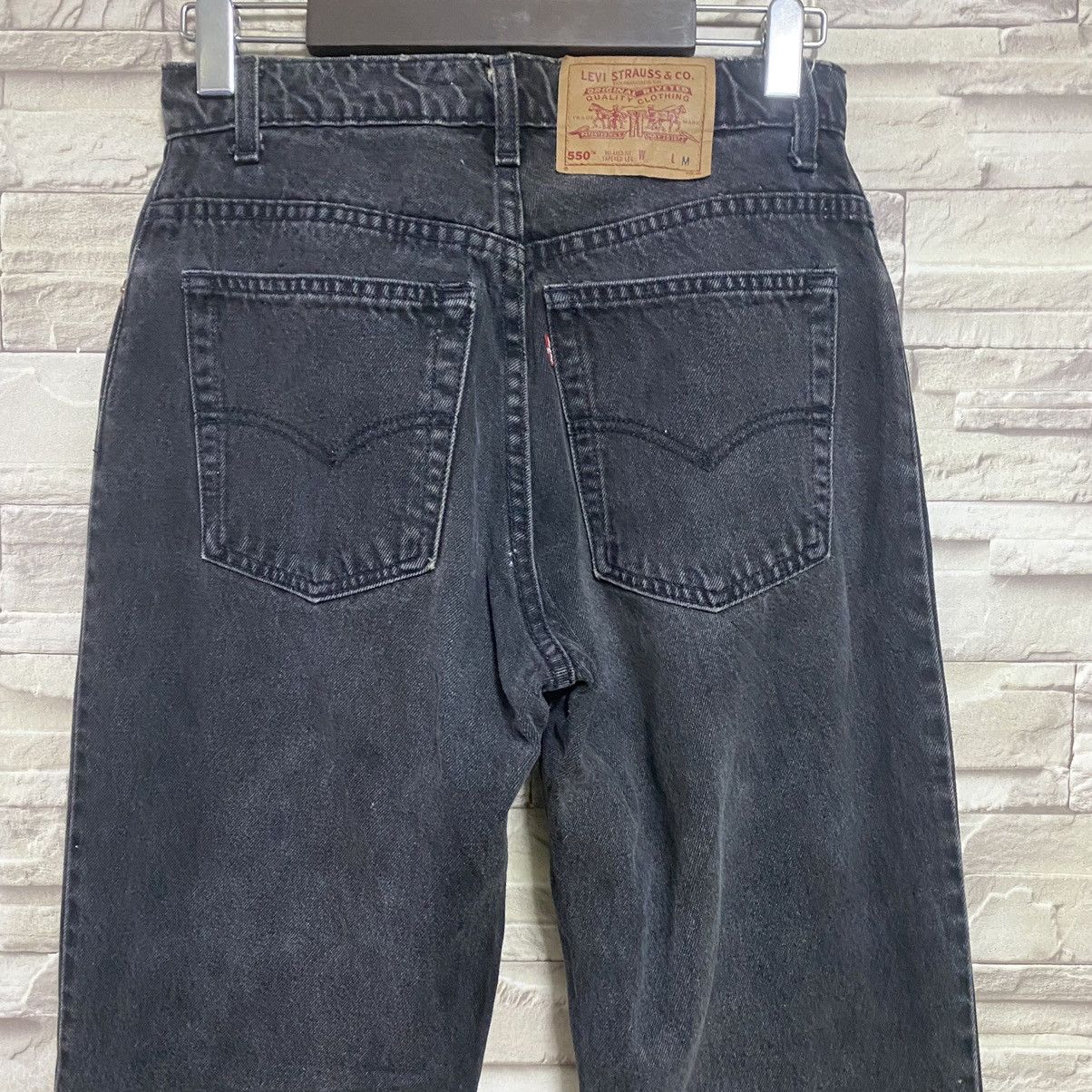 Levi's Vintage 90s Levis 550 Superblack Relaxed Fit Tapered Leg Size US 28 / EU 44 - 9 Thumbnail