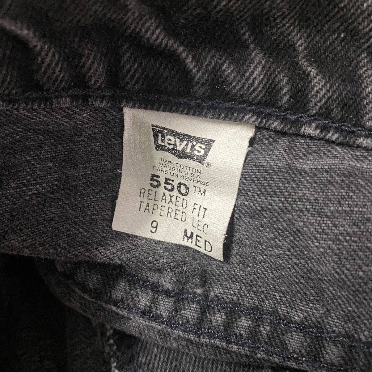 Levi's Vintage 90s Levis 550 Superblack Relaxed Fit Tapered Leg Size US 28 / EU 44 - 15 Thumbnail