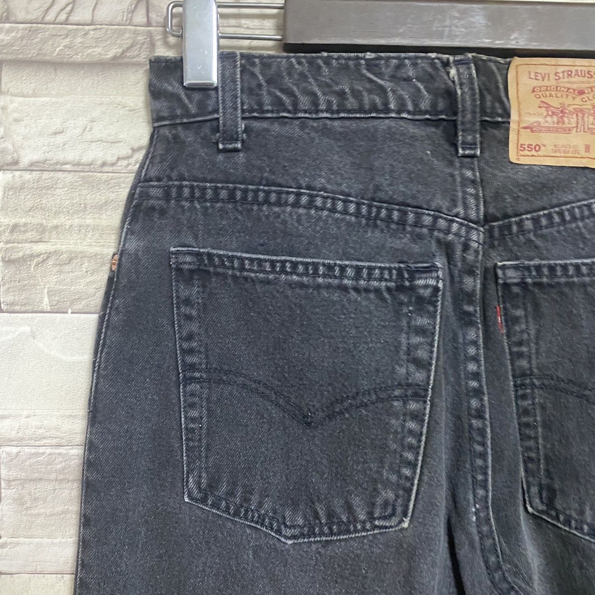 Levi's Vintage 90s Levis 550 Superblack Relaxed Fit Tapered Leg Size US 28 / EU 44 - 12 Thumbnail