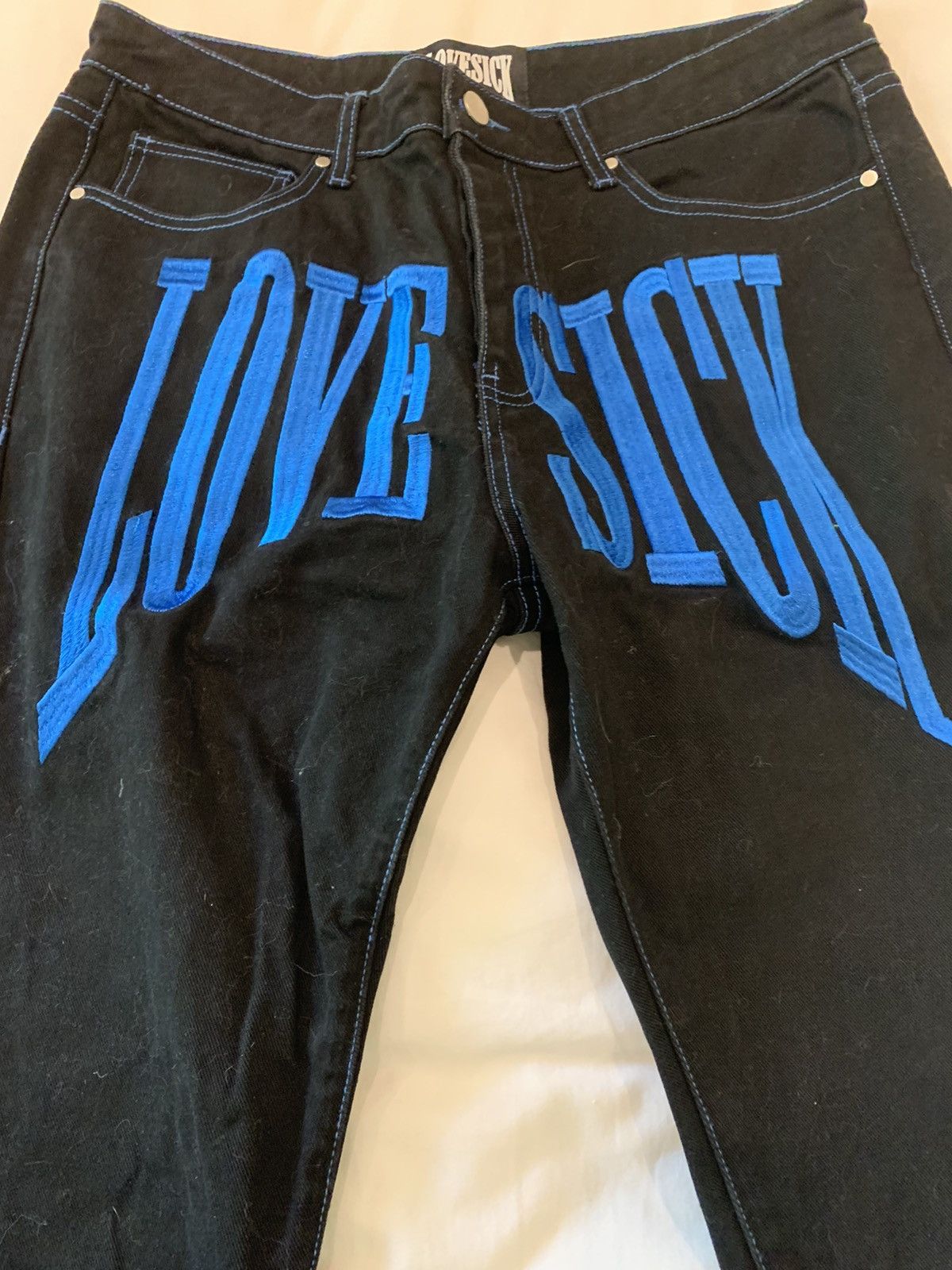 Japanese Brand LoveSick Logo Jeans Size US 34 / EU 50 - 3 Thumbnail