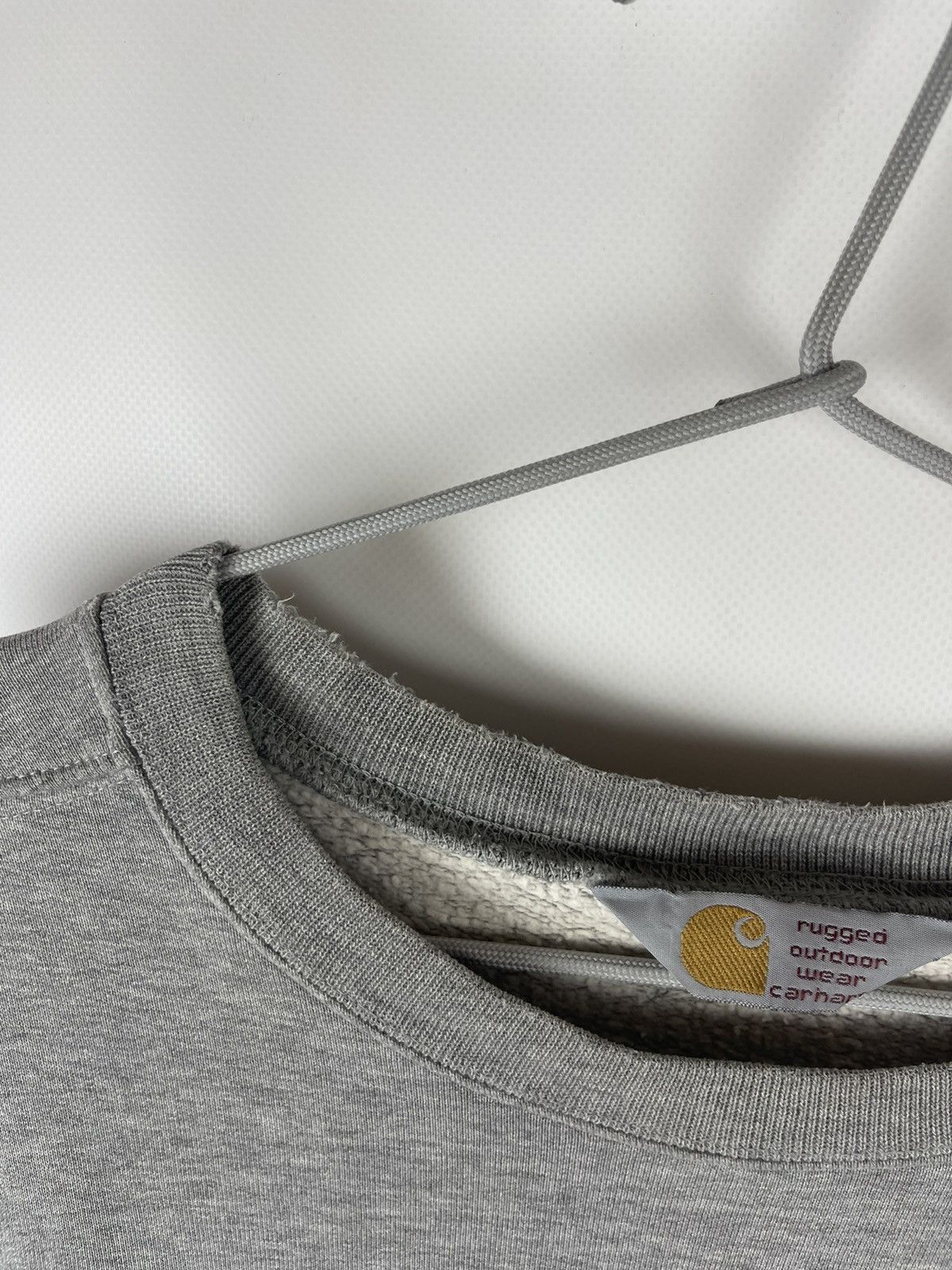 Carhartt × Vintage Carhartt vintage 90s trashed used grey big logo sweatshirt Size US M / EU 48-50 / 2 - 5 Thumbnail