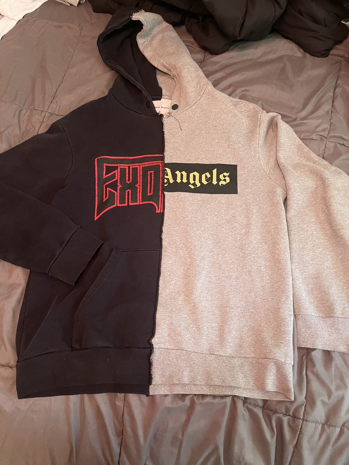 Palm Angels Star Sprayed Hoodie Black/Yellow