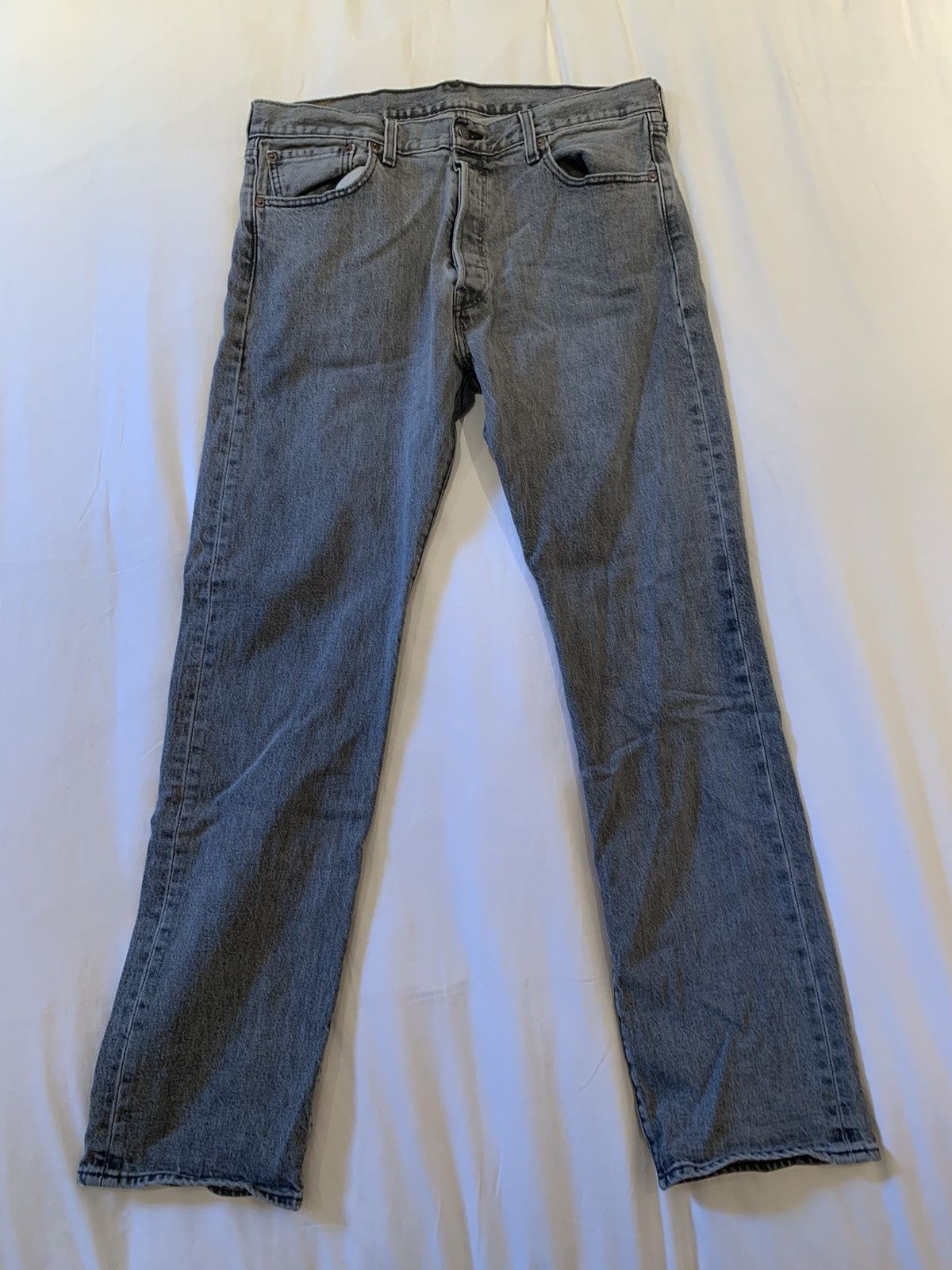 Levi's Levi’s Grey 501 Denim Size US 35 - 1 Thumbnail