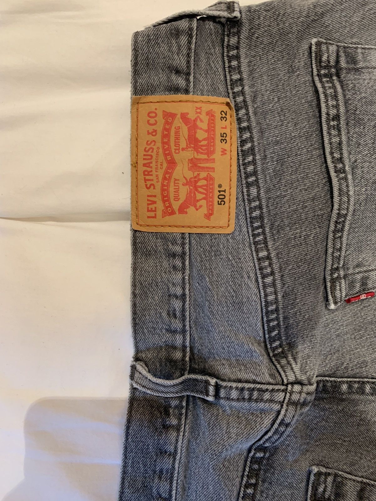 Levi's Levi’s Grey 501 Denim Size US 35 - 3 Thumbnail