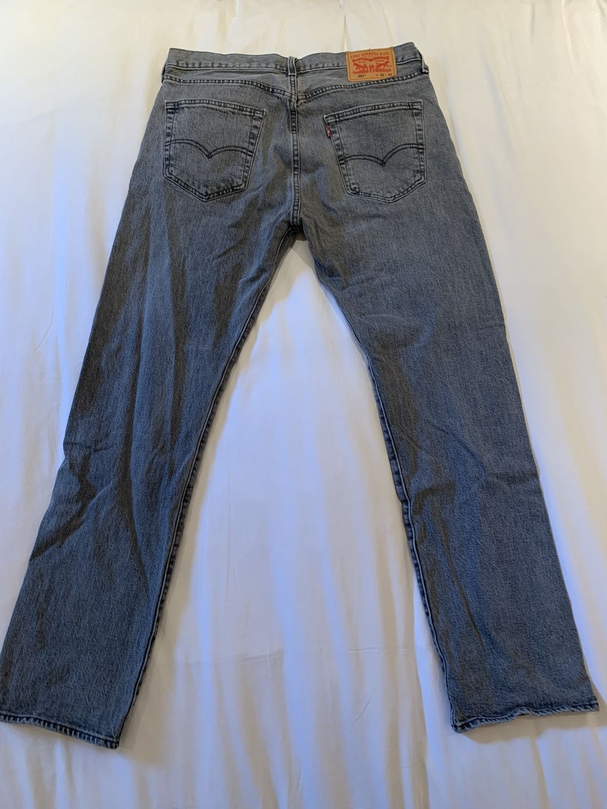 Levi's Levi’s Grey 501 Denim Size US 35 - 2 Thumbnail