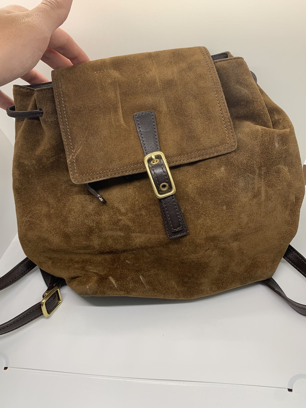 Vintage handcrafted Coach backpack purse