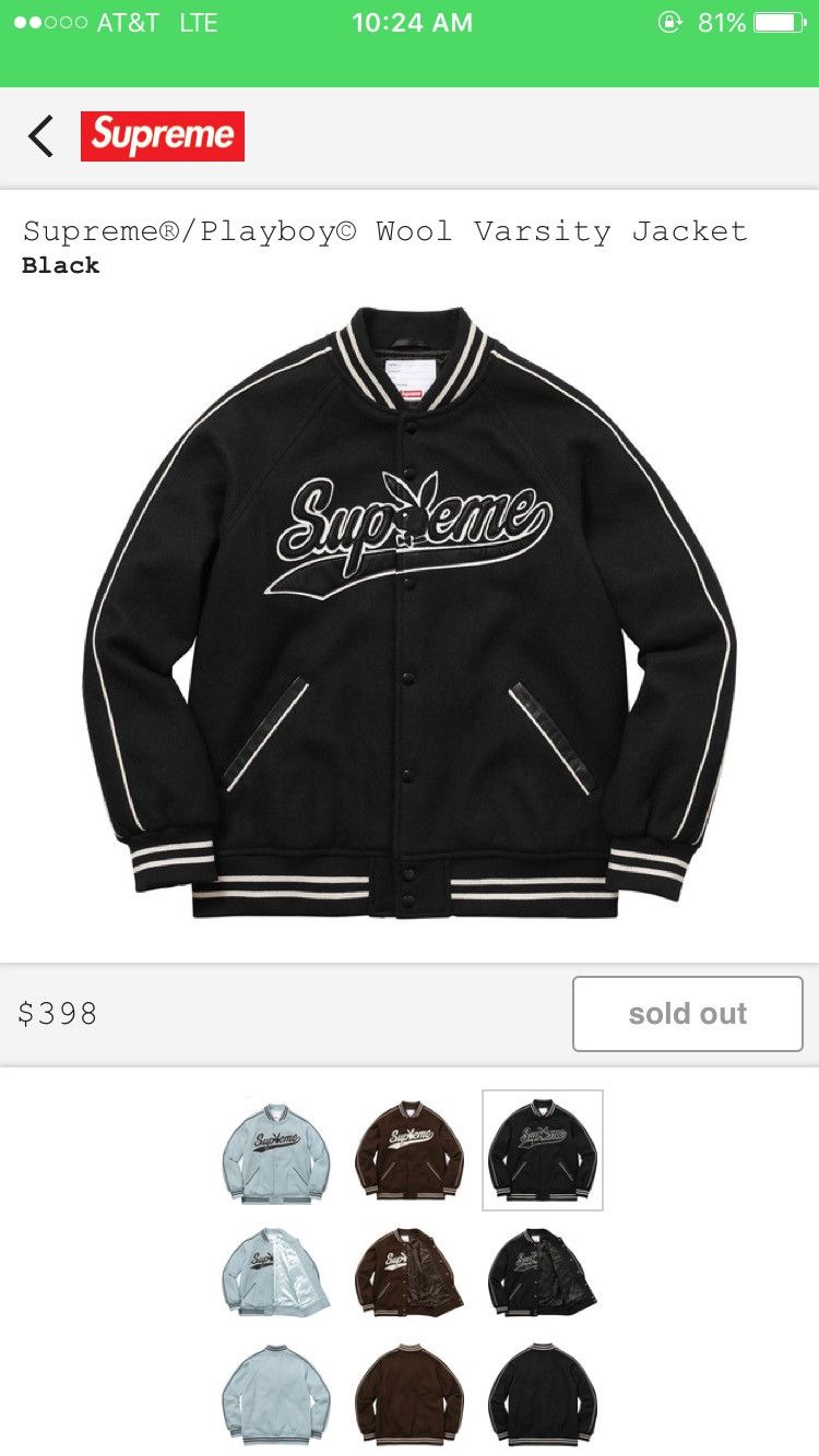 Supreme Supreme/Playboy Wool Varsity Jacket | Grailed