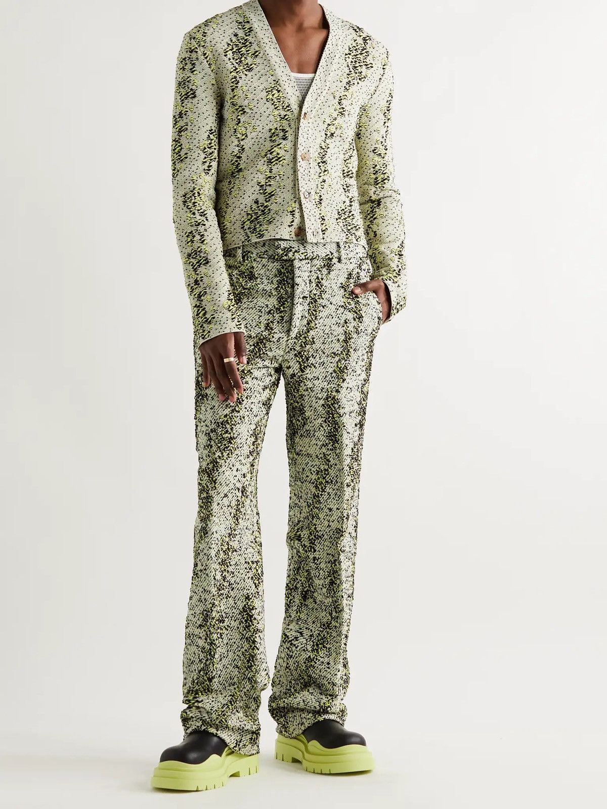 Bottega Veneta 🔥RUNWAY🔥 SS21 Bottega Veneta Jacquard Pants Size US 30 / EU 46 - 9 Thumbnail
