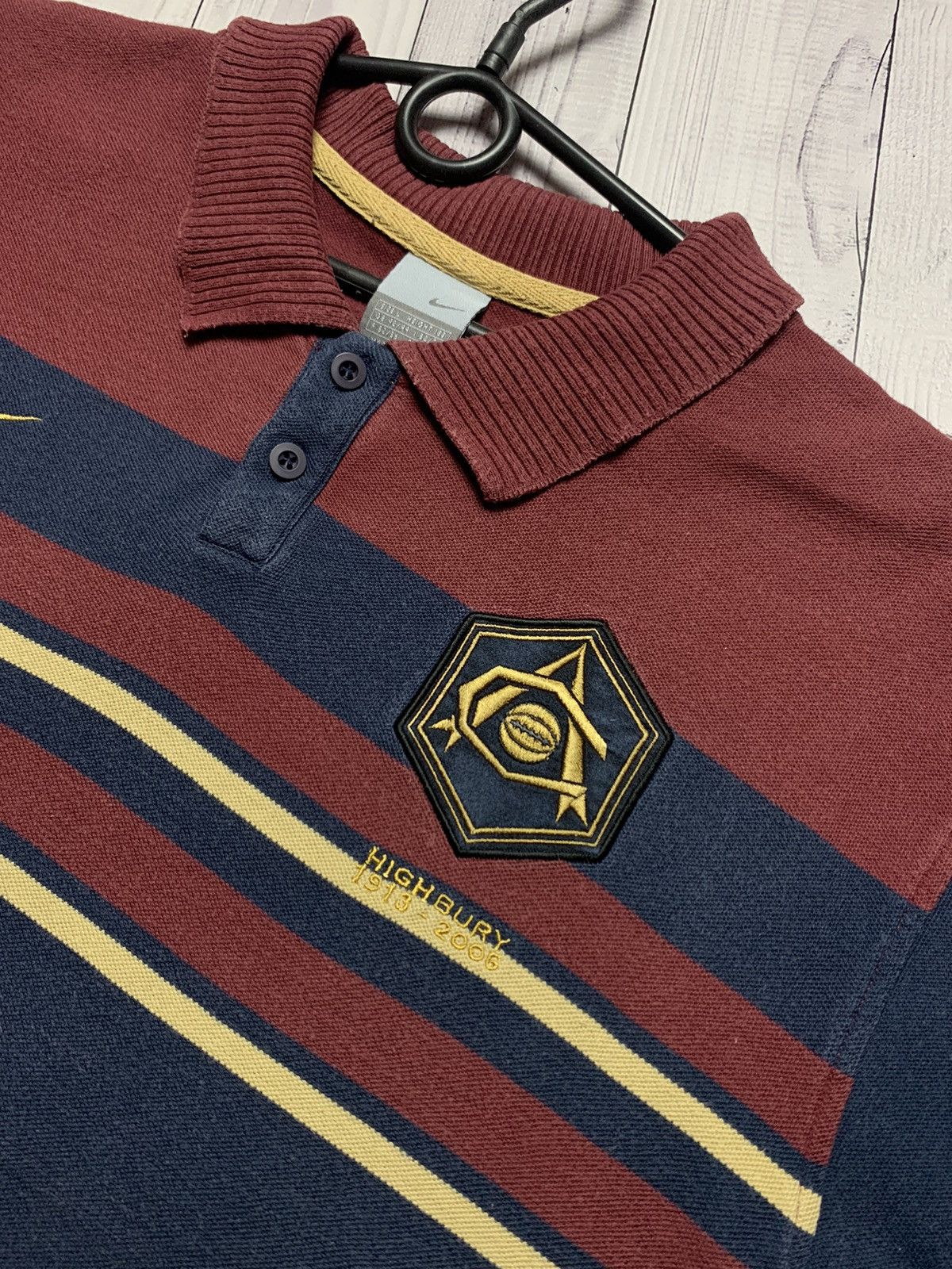 Vintage Vintage Soccer jersey High Bury Polo Nike Arsenal rare L Size US L / EU 52-54 / 3 - 4 Thumbnail