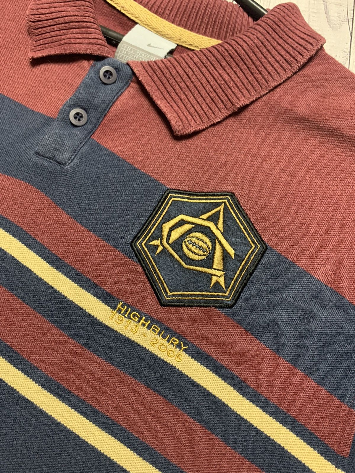Vintage Vintage Soccer jersey High Bury Polo Nike Arsenal rare L Size US L / EU 52-54 / 3 - 3 Thumbnail