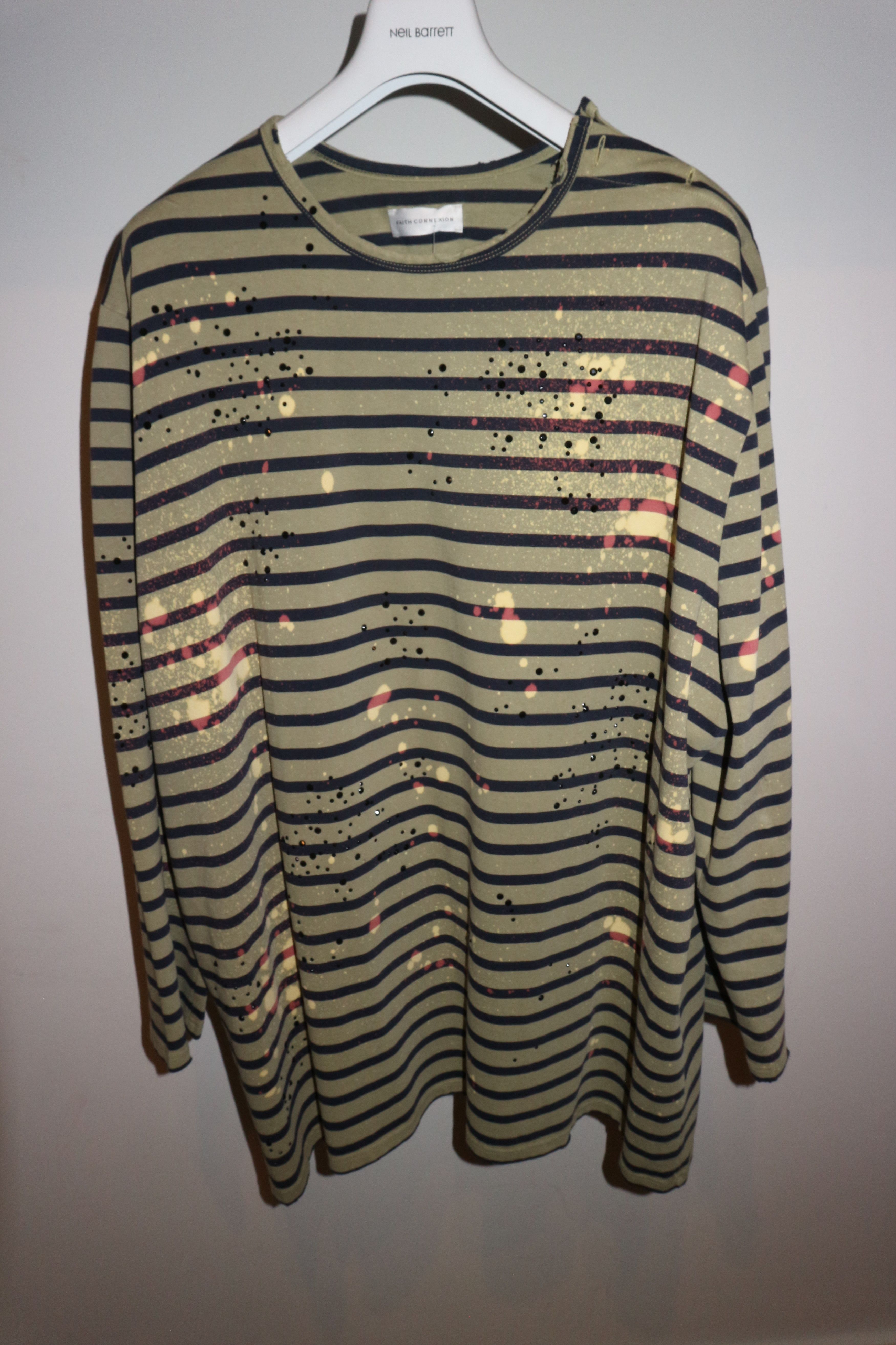 Crystal embellished bleach sweatshirt