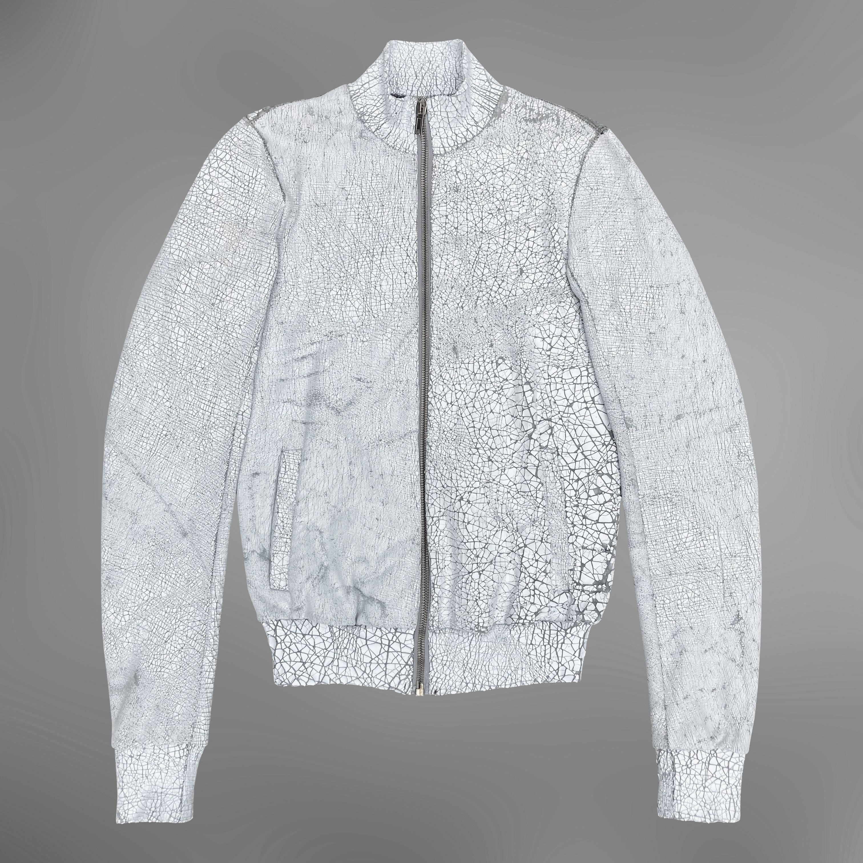 Rick Owens Cracked Paint Bomber Jacket
