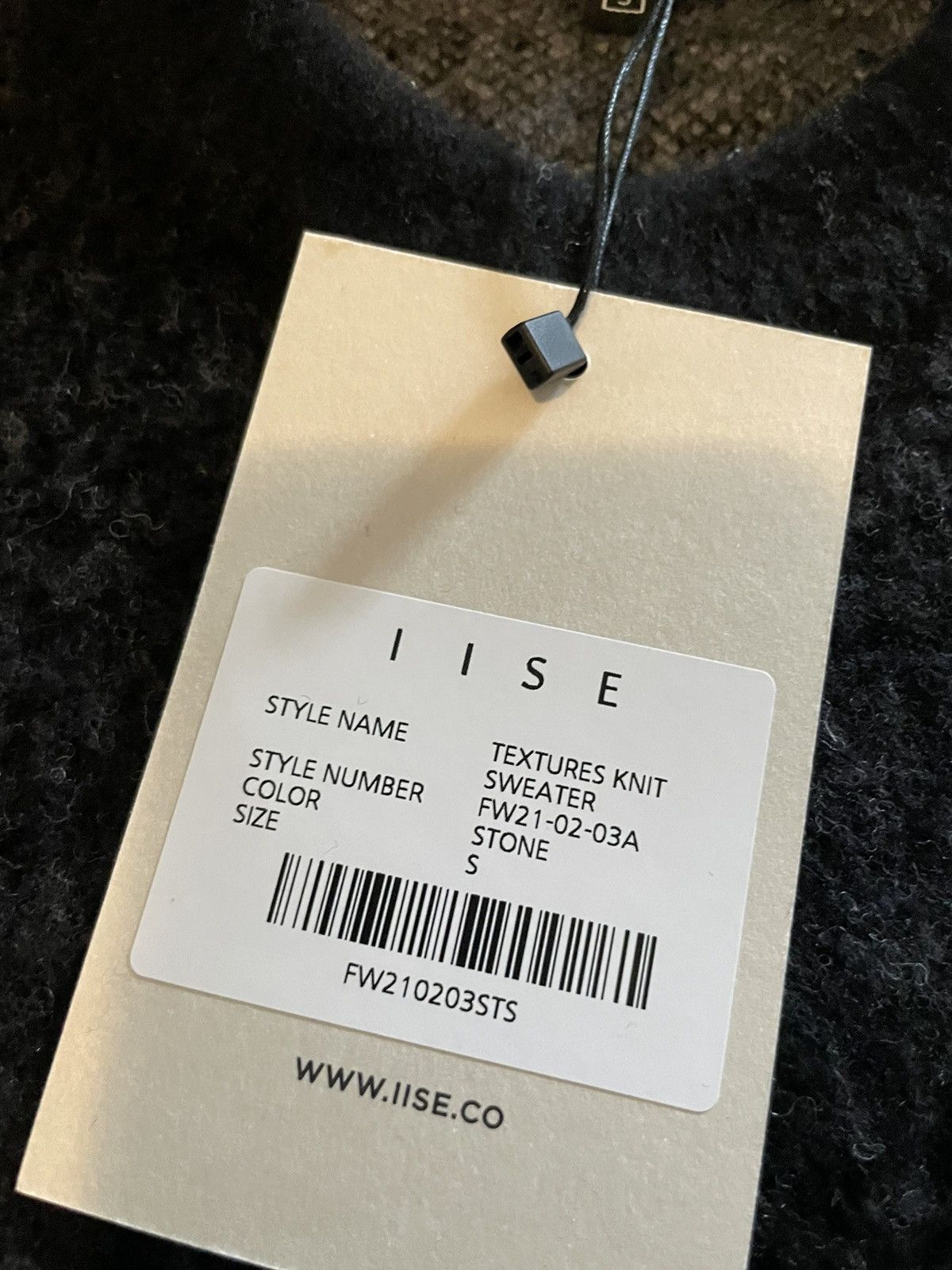 IISE TEXTURED STONE SWEATER