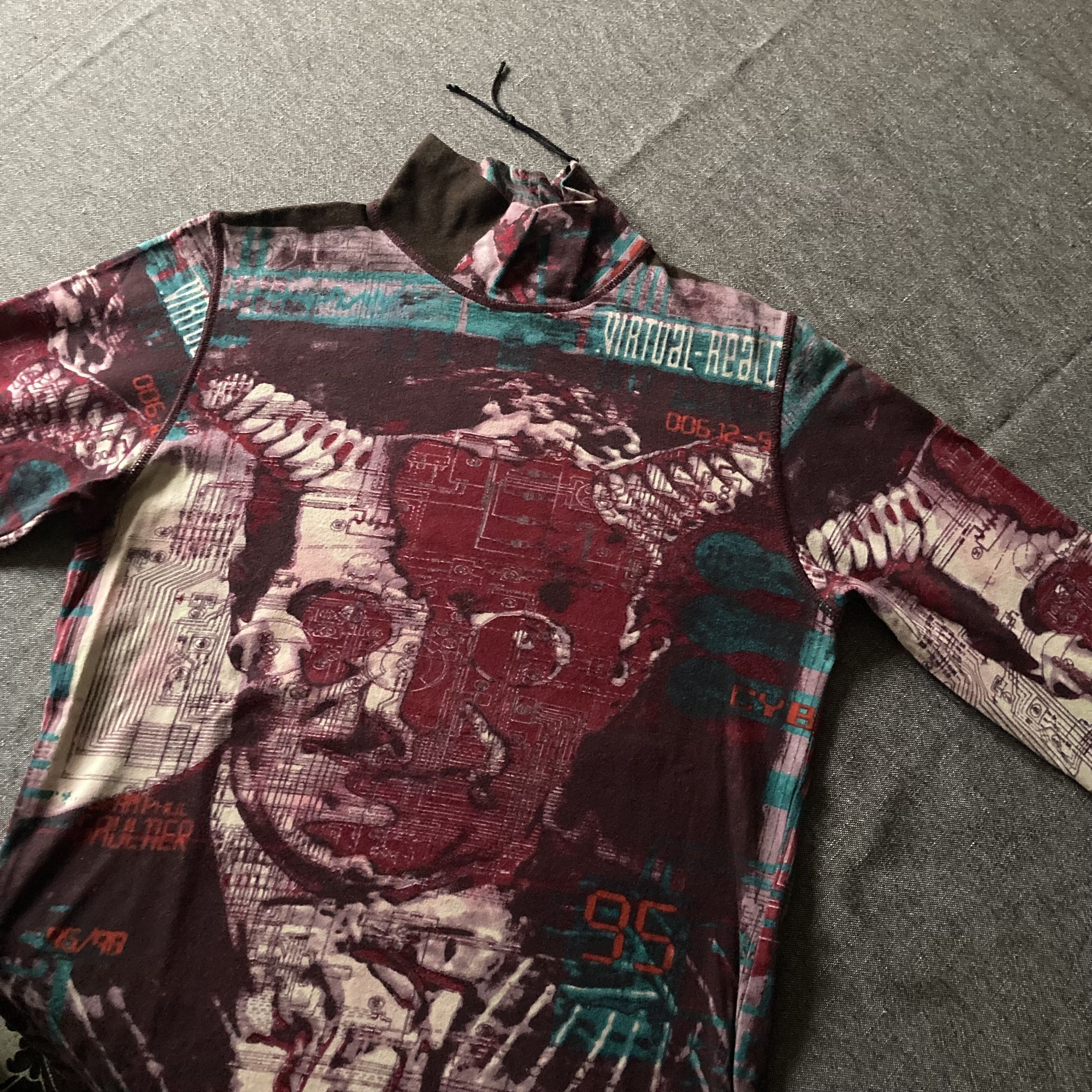 Jean Paul Gaultier Jean Paul Gaultier Virtual Reality Zip Turtleneck Size US M / EU 48-50 / 2 - 3 Thumbnail
