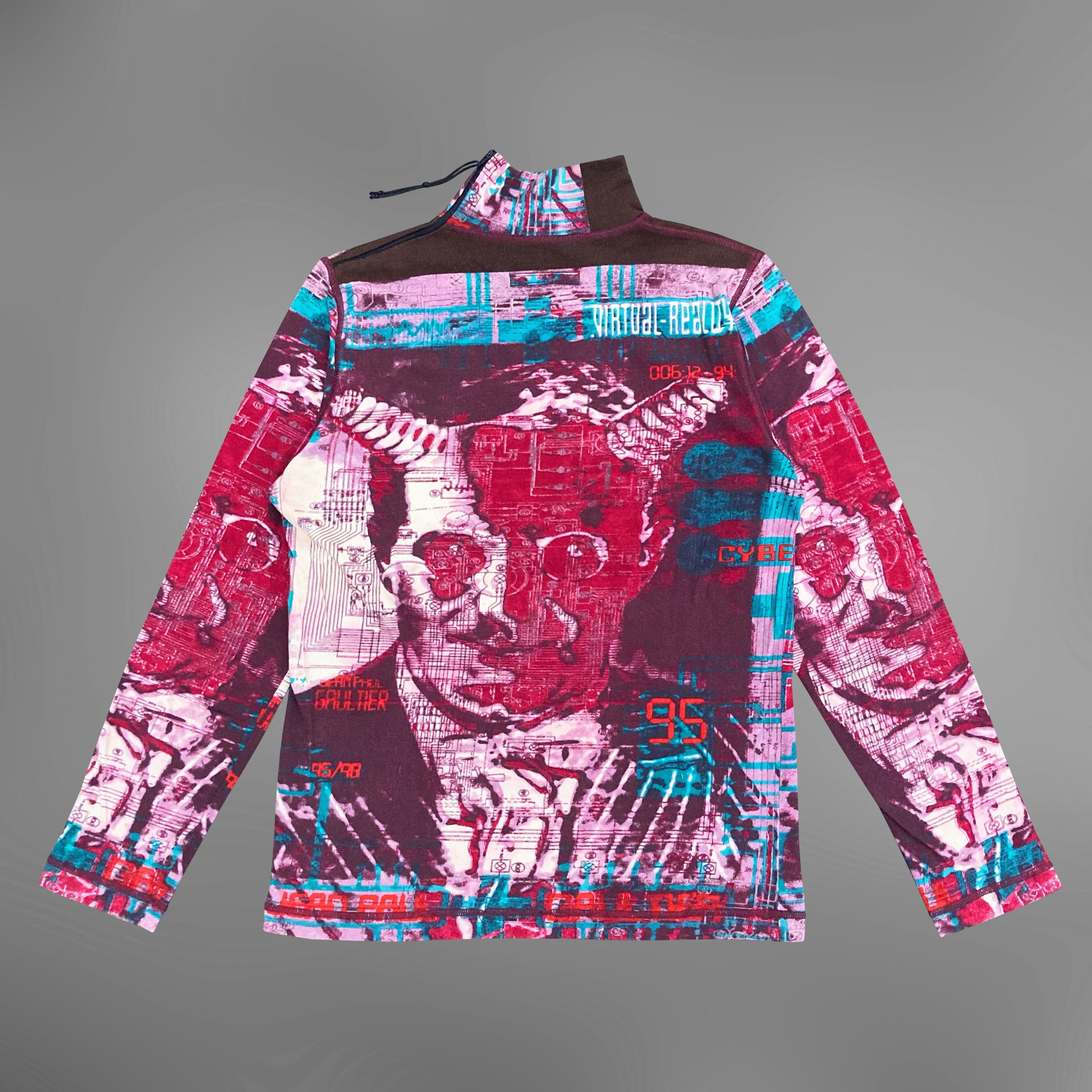 Jean Paul Gaultier Jean Paul Gaultier Virtual Reality Zip Turtleneck Size US M / EU 48-50 / 2 - 2 Thumbnail