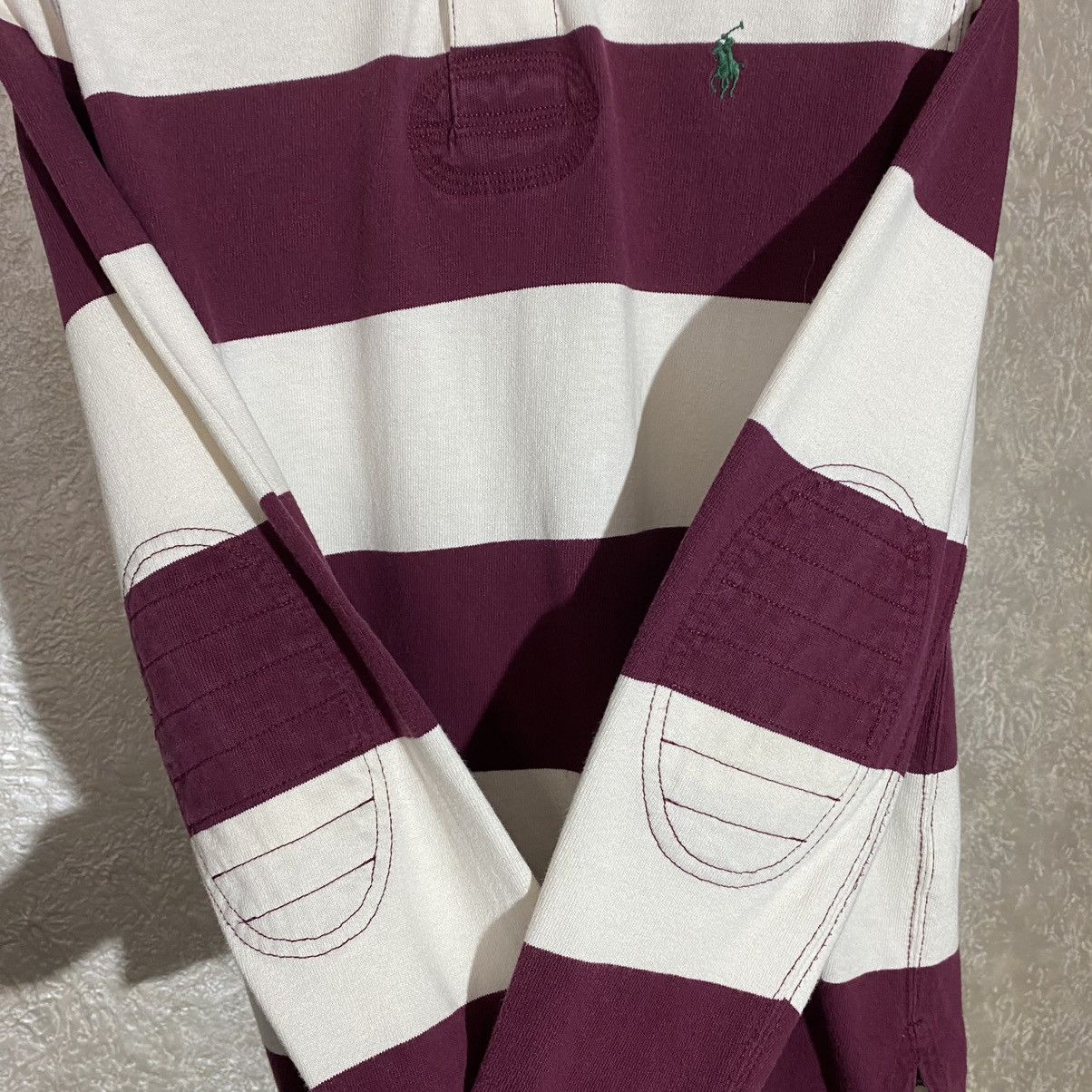 Polo Ralph Lauren × Vintage VTG 90s Ralph Lauren polo stripped rugby long sleeve Small Size US S / EU 44-46 / 1 - 7 Thumbnail