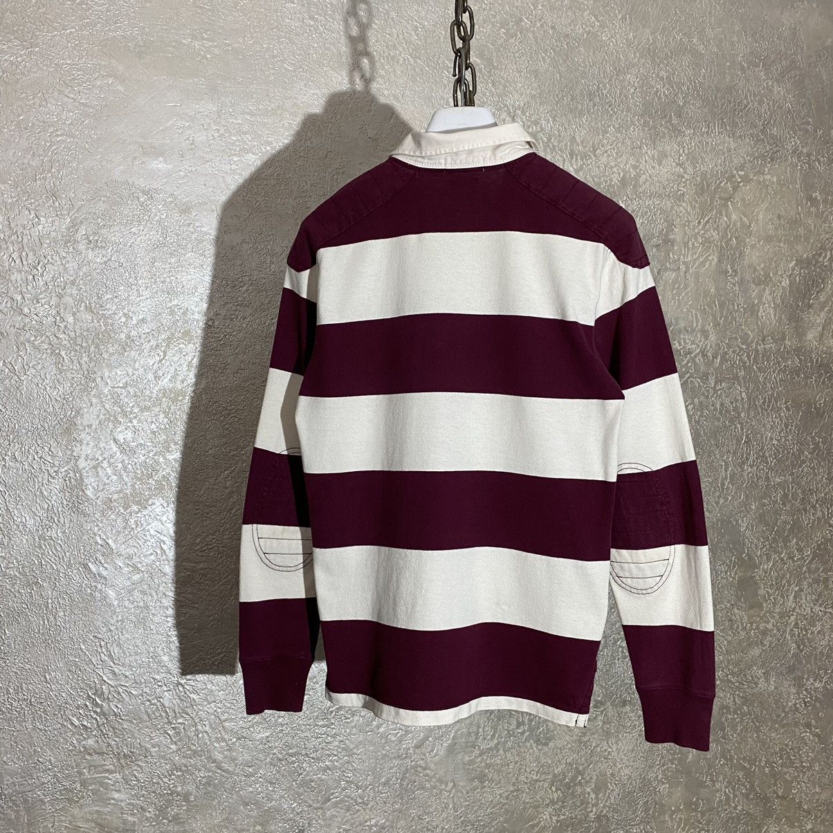 Polo Ralph Lauren × Vintage VTG 90s Ralph Lauren polo stripped rugby long sleeve Small Size US S / EU 44-46 / 1 - 11 Thumbnail