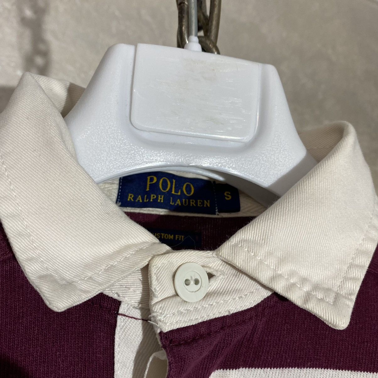 Polo Ralph Lauren × Vintage VTG 90s Ralph Lauren polo stripped rugby long sleeve Small Size US S / EU 44-46 / 1 - 6 Thumbnail