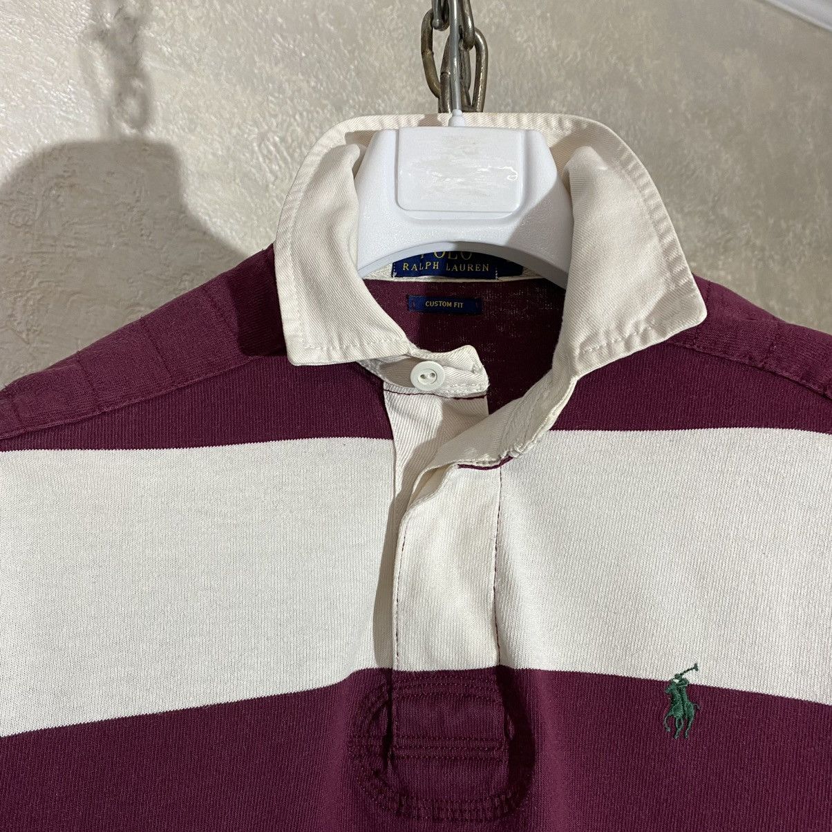 Polo Ralph Lauren × Vintage VTG 90s Ralph Lauren polo stripped rugby long sleeve Small Size US S / EU 44-46 / 1 - 8 Thumbnail
