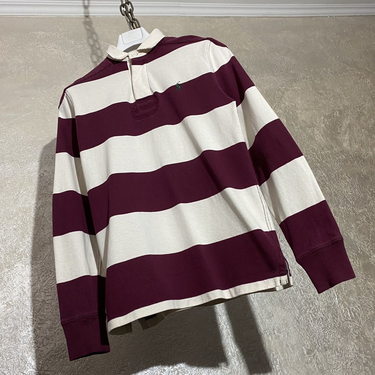 Polo Ralph Lauren × Vintage VTG 90s Ralph Lauren polo stripped rugby long sleeve Small Size US S / EU 44-46 / 1 - 3 Thumbnail
