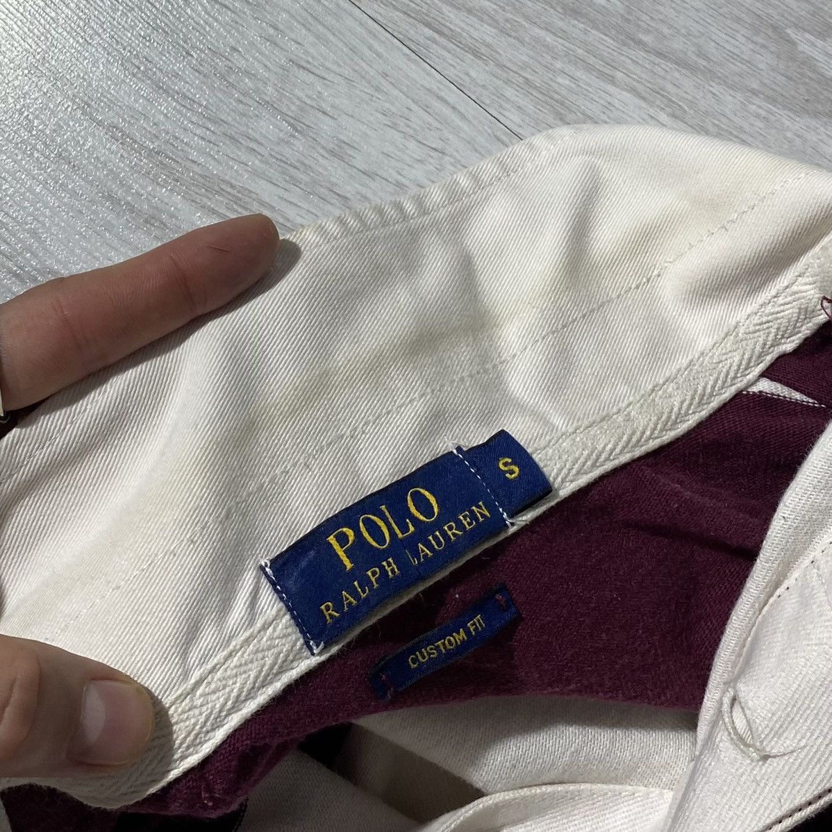 Polo Ralph Lauren × Vintage VTG 90s Ralph Lauren polo stripped rugby long sleeve Small Size US S / EU 44-46 / 1 - 18 Thumbnail
