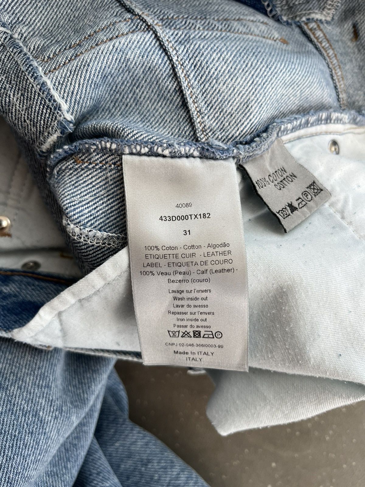 Dior Dior ripped blue jeans Size US 31 - 11 Thumbnail