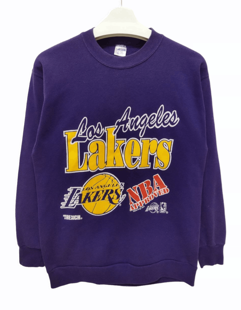 image of L A Lakers x NBA Vintage 90's Nba L.a Lakers Sweatshirt in Purple, Men's (Size Medium)