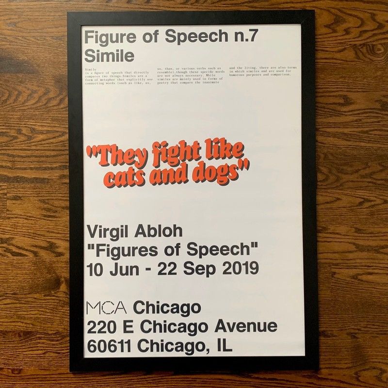 Virgil Abloh Figures newest of Speech MCA Poster Simile