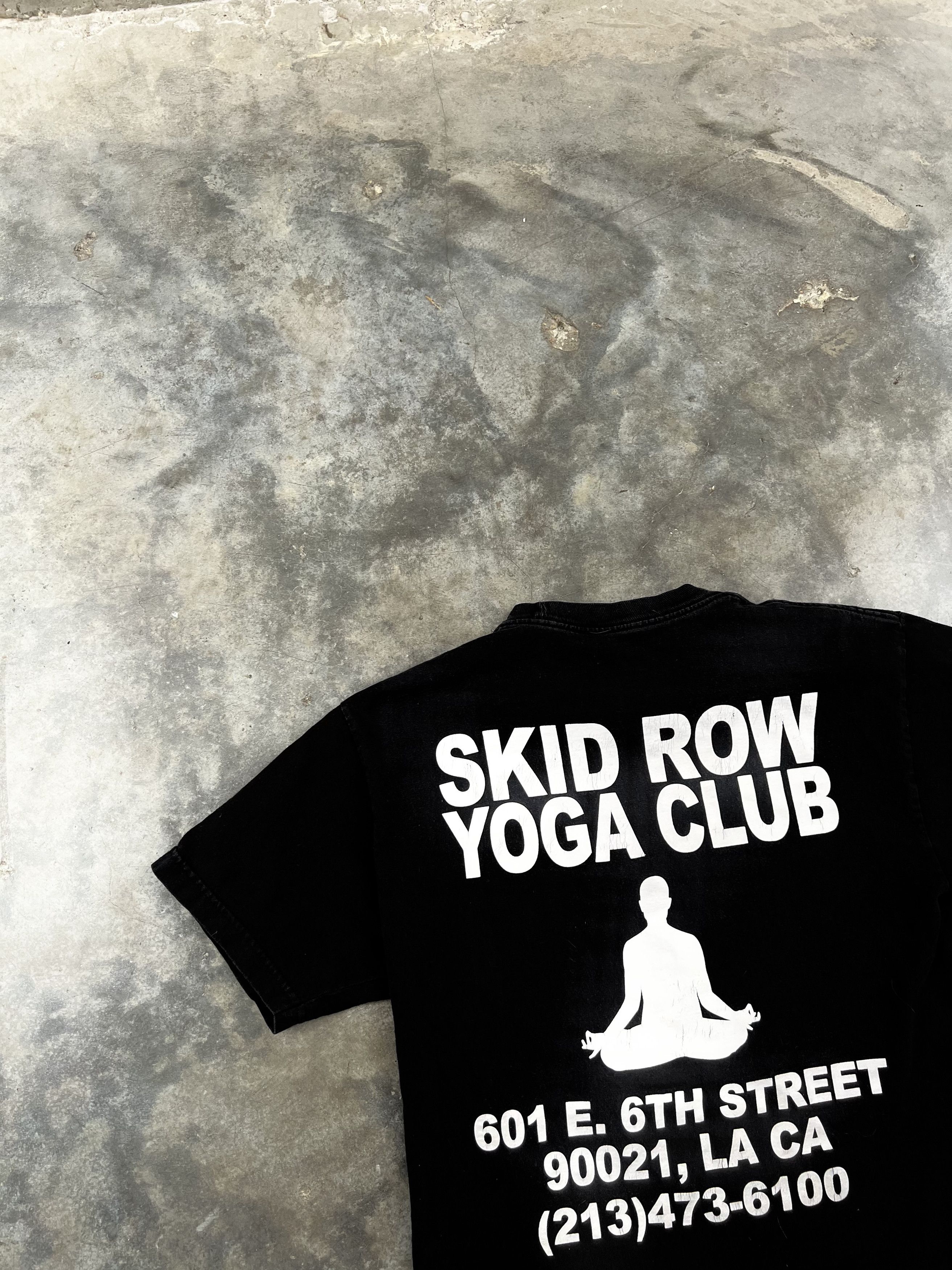Pleasures Pleasures Skid Row Yoga OG Logo Tee Black Small 🥣🧊❄️ 666 Size US S / EU 44-46 / 1 - 2 Thumbnail