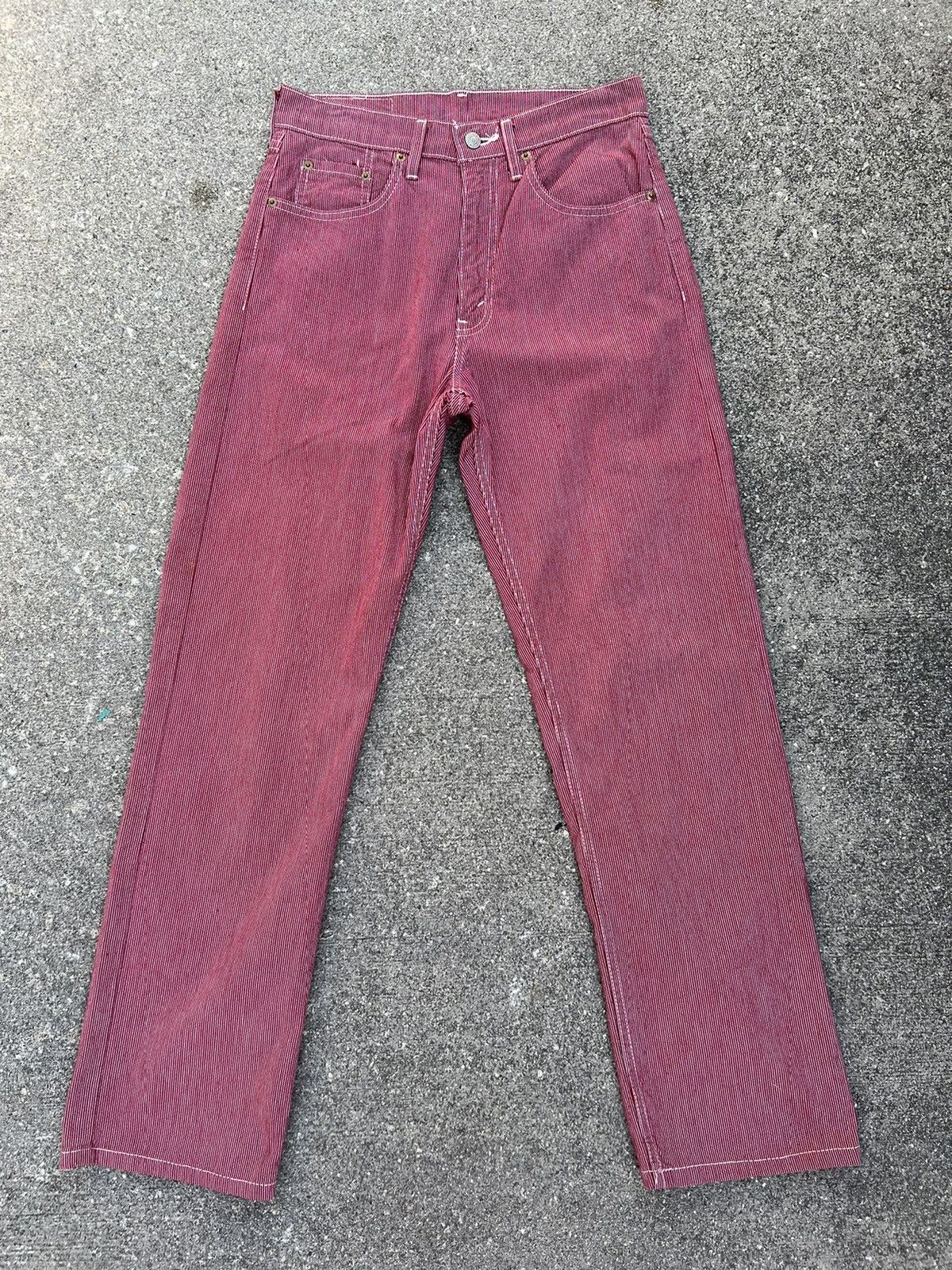 Levi's Vintage 1994 Levi’s 512 Wabash Striped Red Jeans Size US 29 - 1 Thumbnail