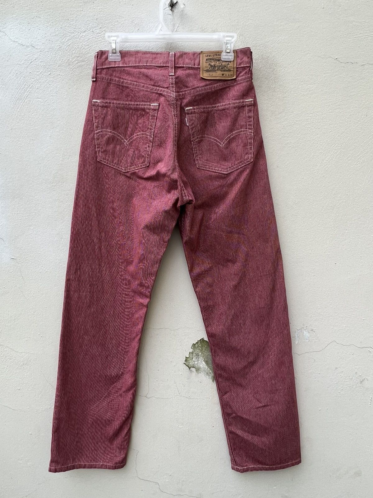 Levi's Vintage 1994 Levi’s 512 Wabash Striped Red Jeans Size US 29 - 16 Thumbnail