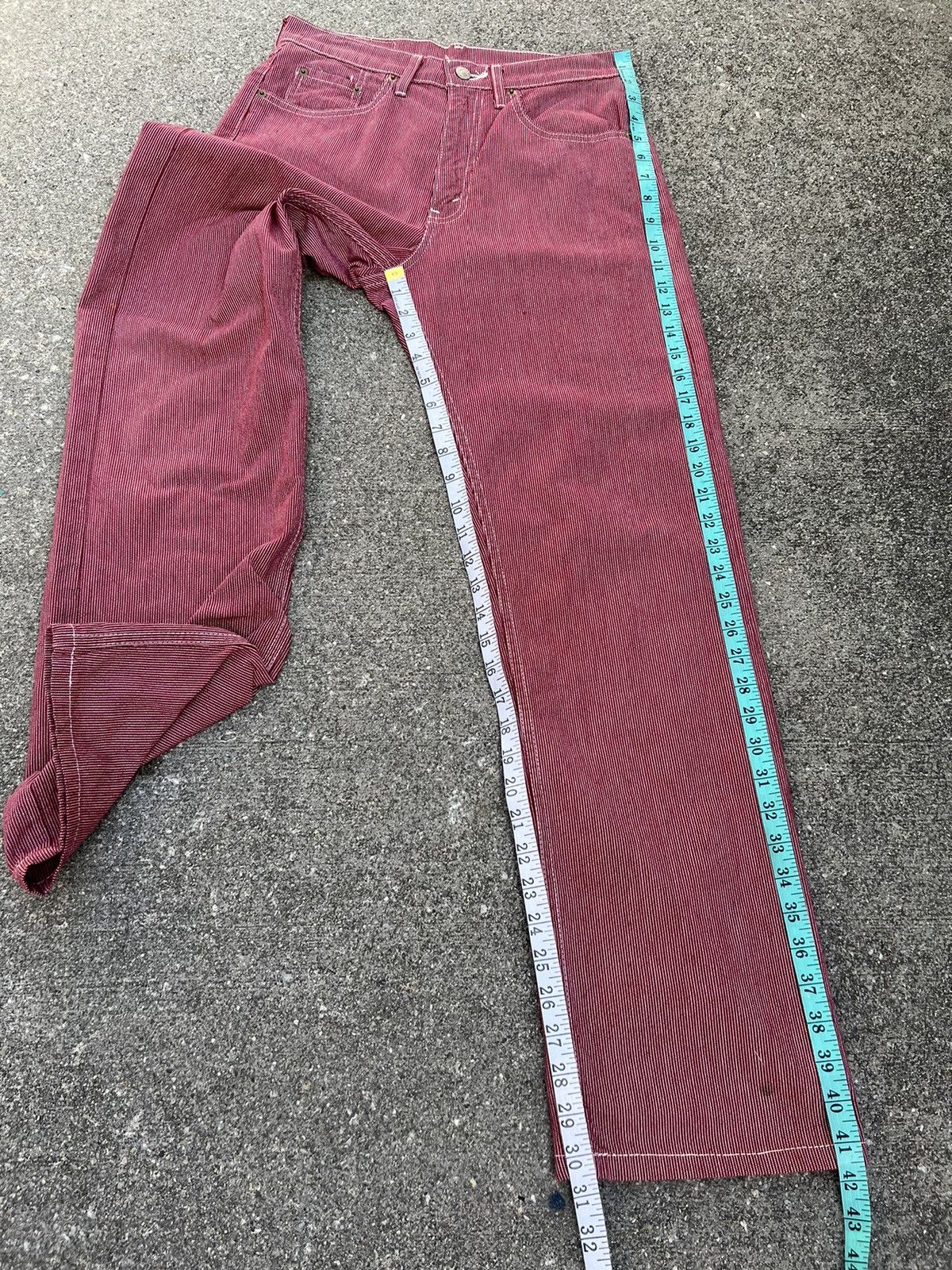 Levi's Vintage 1994 Levi’s 512 Wabash Striped Red Jeans Size US 29 - 4 Thumbnail
