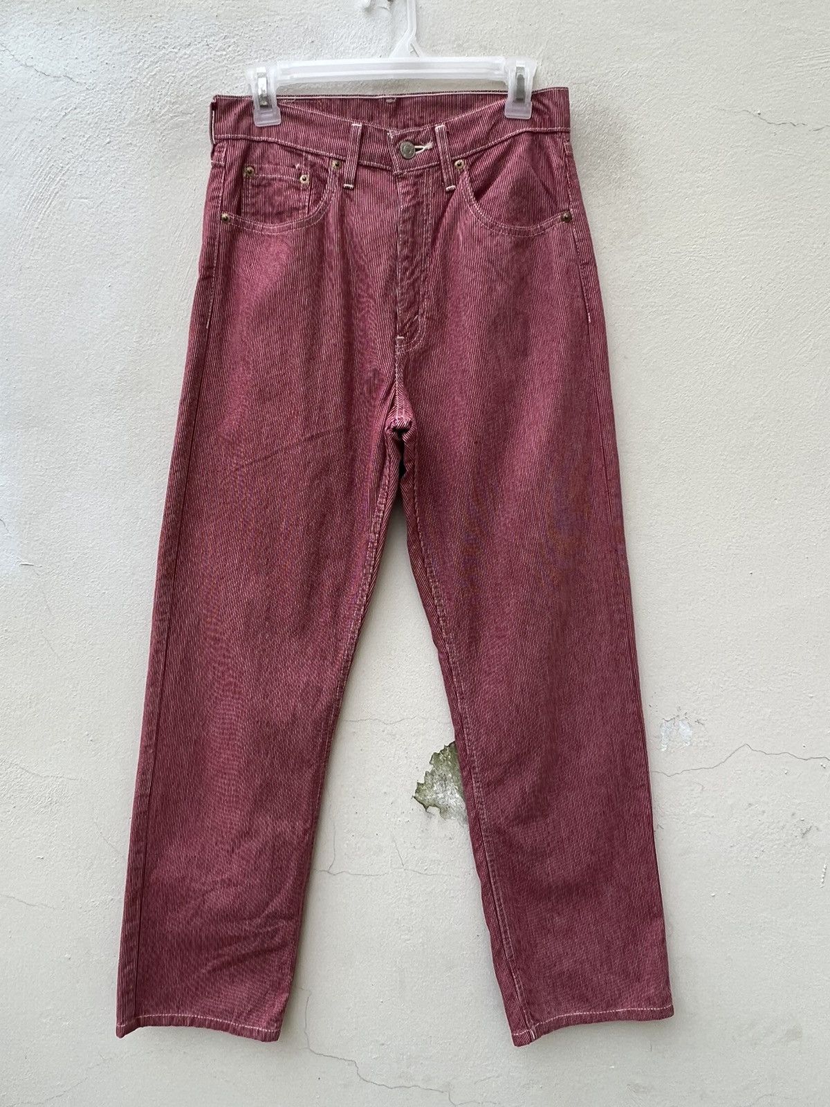 Levi's Vintage 1994 Levi’s 512 Wabash Striped Red Jeans Size US 29 - 6 Thumbnail