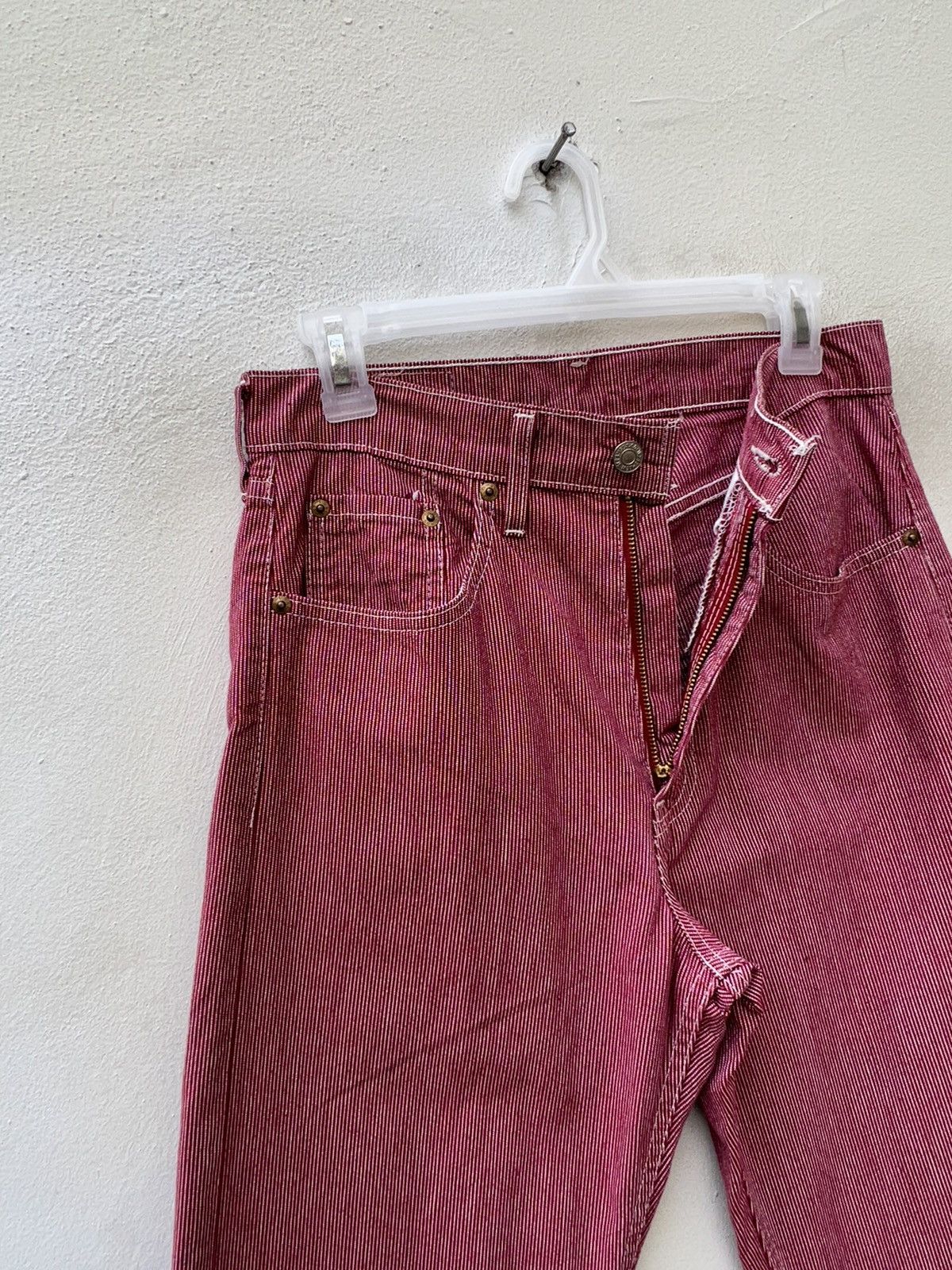 Levi's Vintage 1994 Levi’s 512 Wabash Striped Red Jeans Size US 29 - 9 Thumbnail