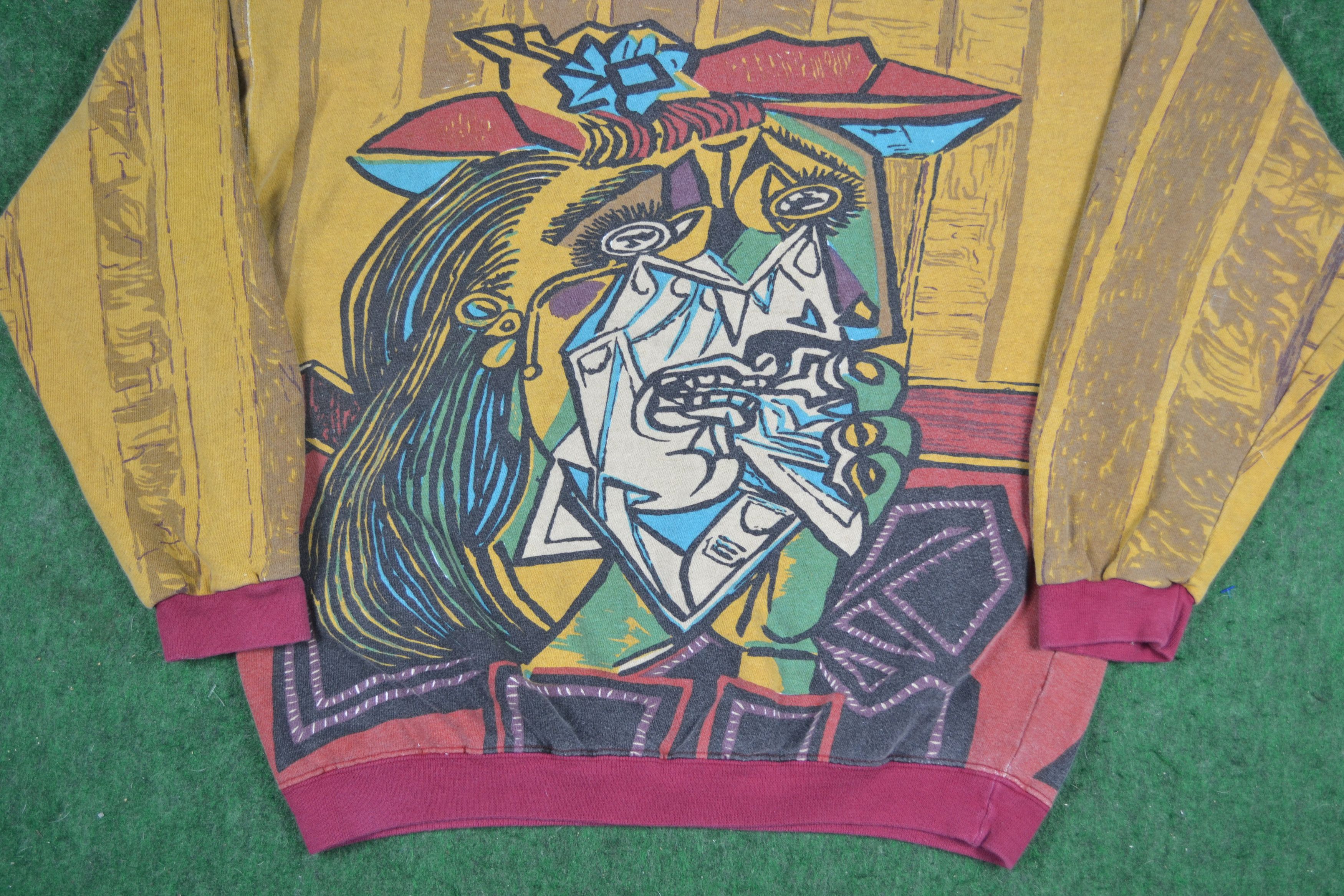 1988 Rare Pablo Picasso Art Crewneck Sweater 90s Vintage