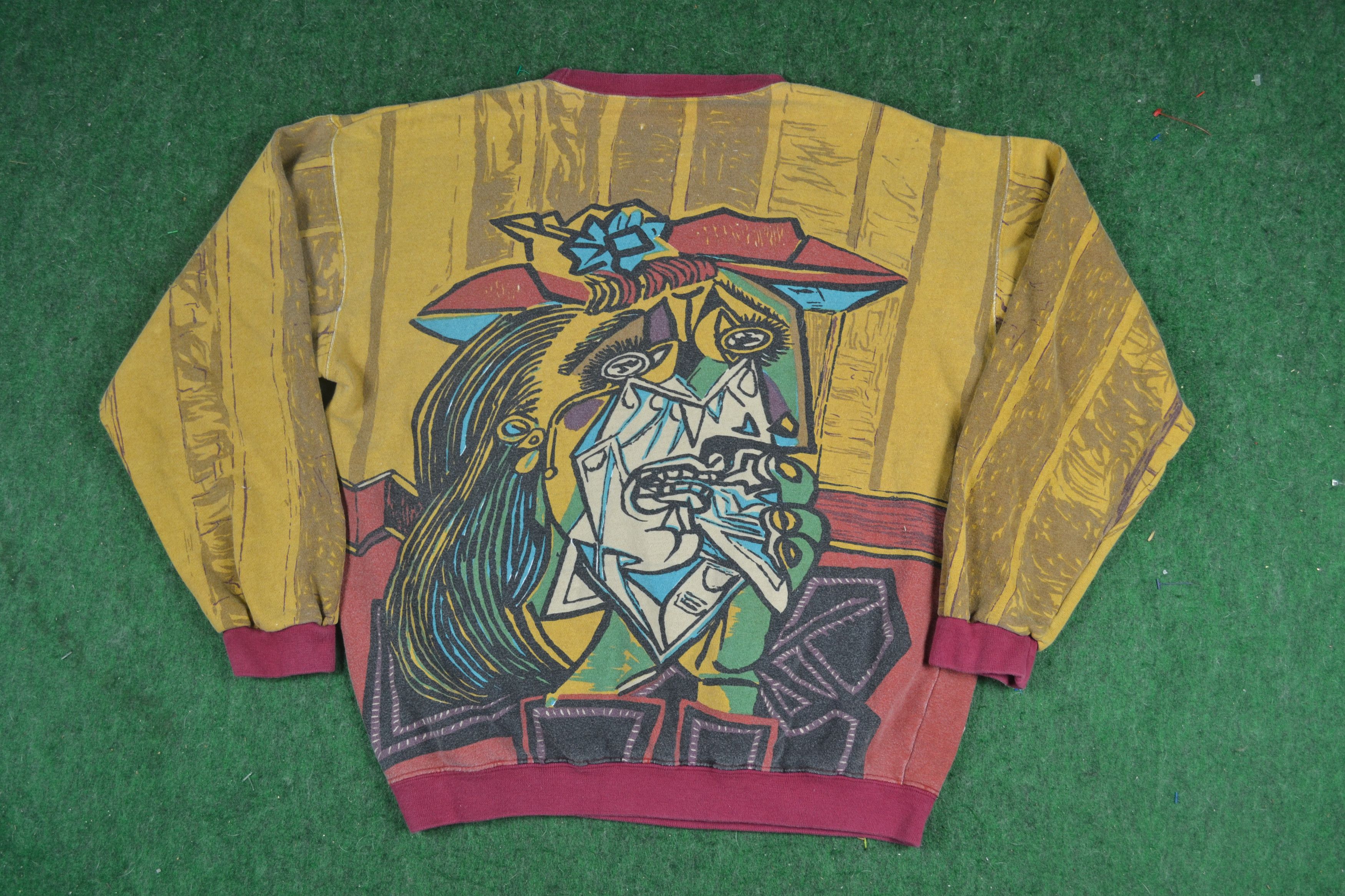 1988 Rare Pablo Picasso Art Crewneck Sweater 90s Vintage