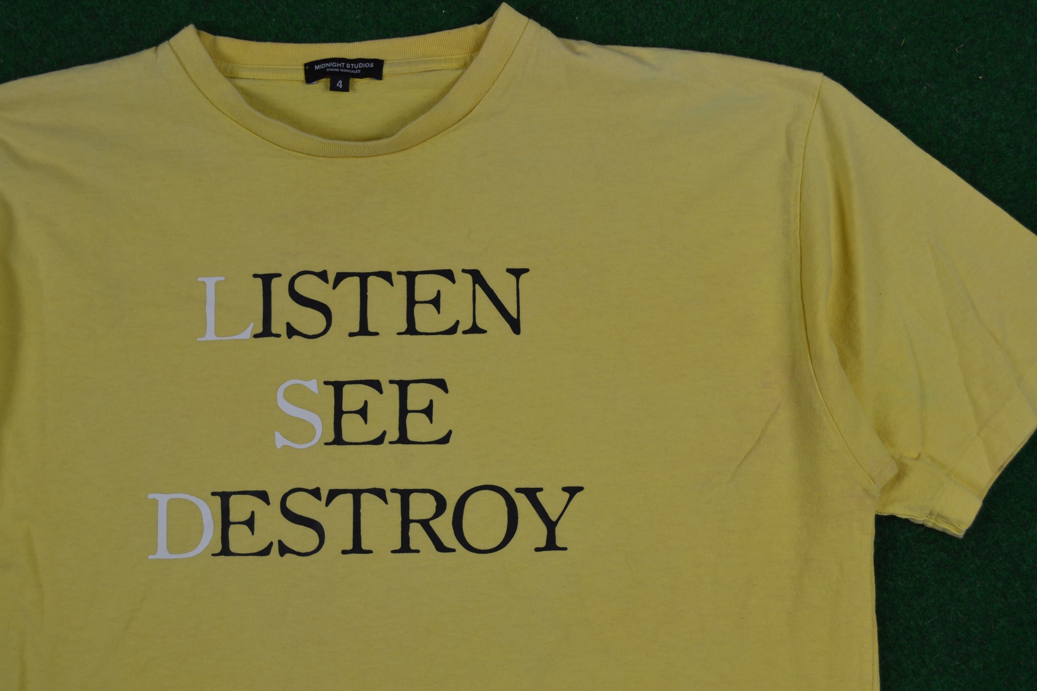 Midnight Studios Midnight Listen See Destroy LSD Tee Shirt Rave Rocky Shane Size US XL / EU 56 / 4 - 1 Thumbnail