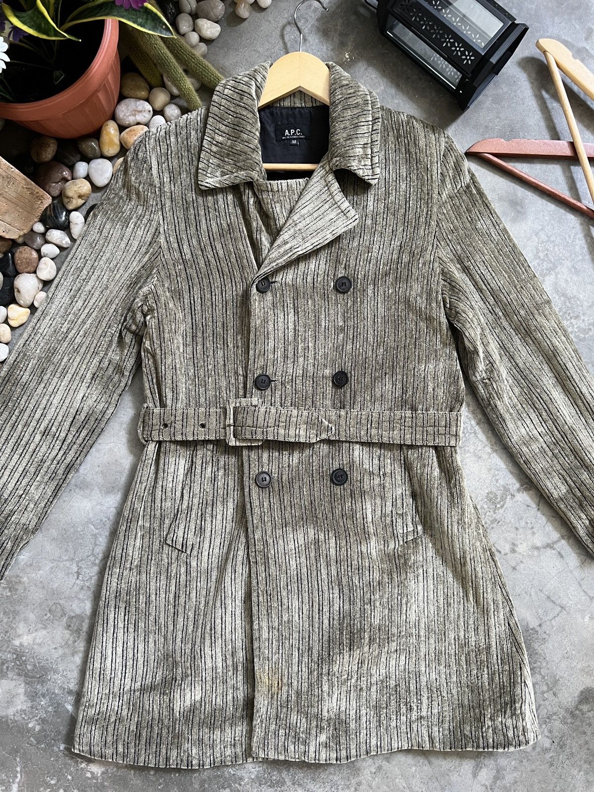 A.P.C. × Vintage 🔥 VINTAGE 🔥 A.P.C Trench Coat Jacket Size US M / EU 48-50 / 2 - 2 Thumbnail