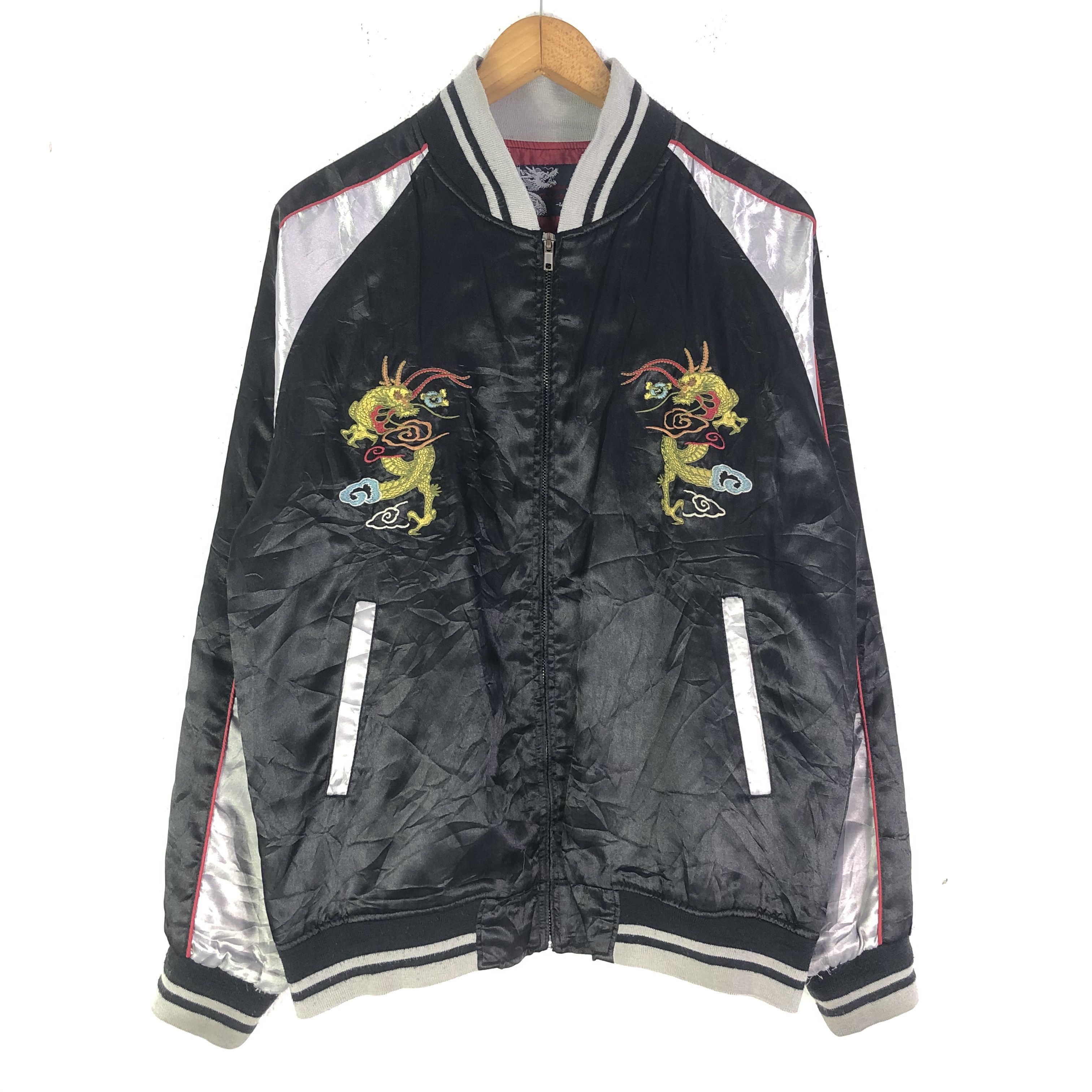 Japanese Brand Dragon Fuji Mountain Embroidered Sukajan Jacket Size US M / EU 48-50 / 2 - 2 Thumbnail