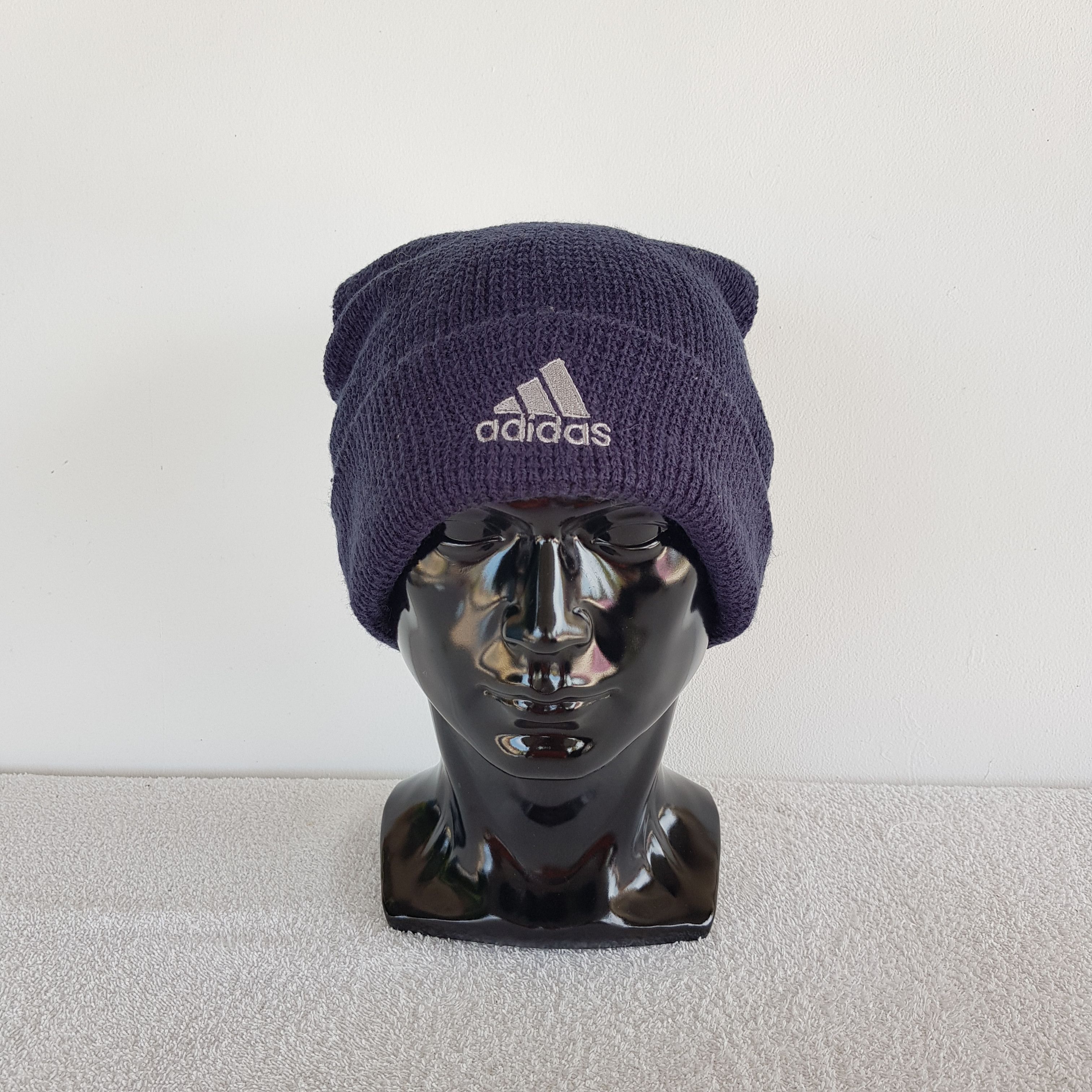 Japanese Brand × Vintage Vintage Adidas Beanie Hats Kniteed Crochet Snow Cap Size ONE SIZE - 1 Thumbnail