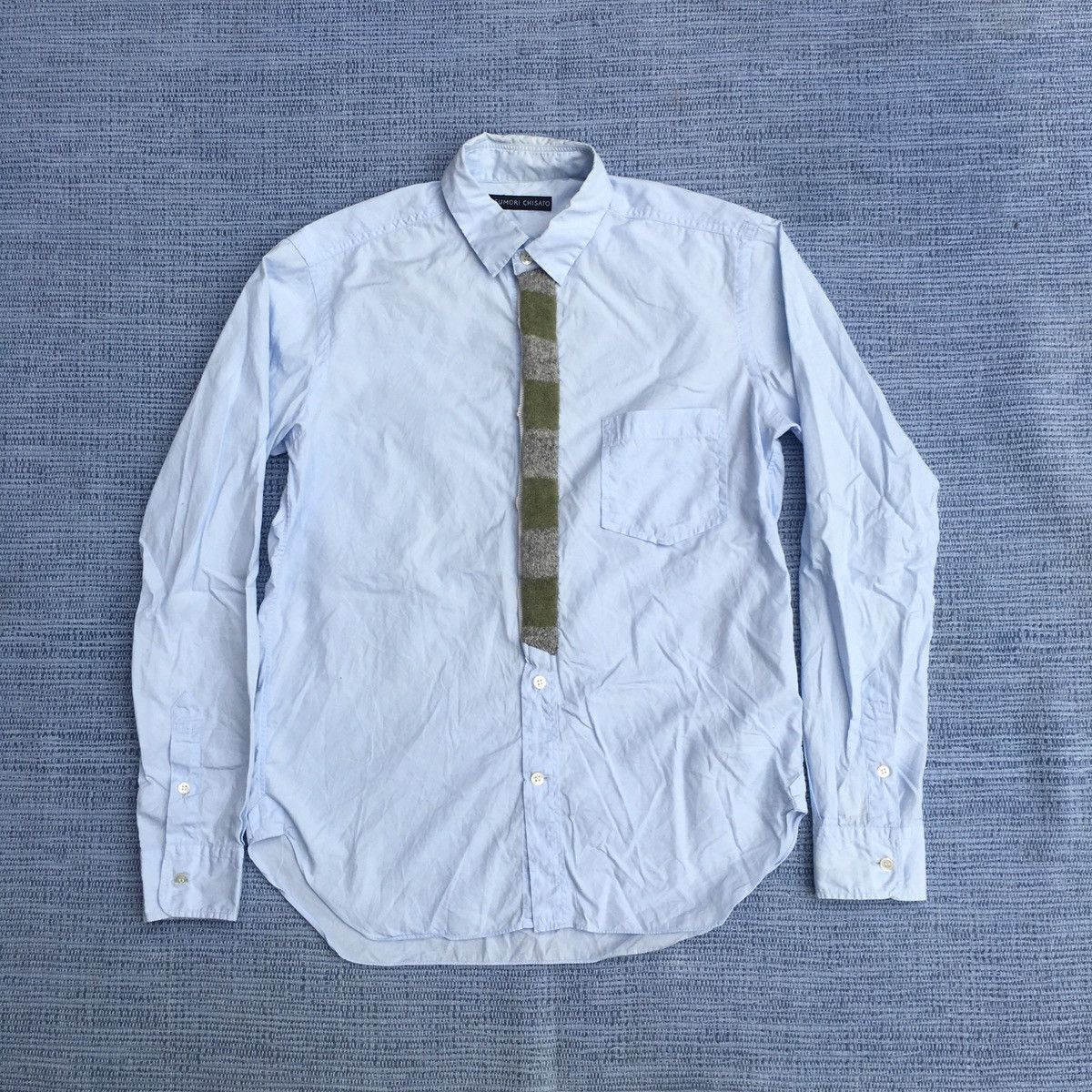 image of Tsumori Chisato Button Up Shirt in Blue, Men's (Size Small)