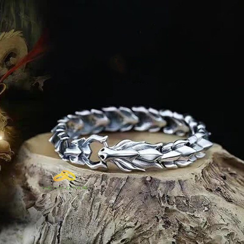 Jewelry 19cm Dragon Silver Bracelet Size ONE SIZE - 1 Thumbnail